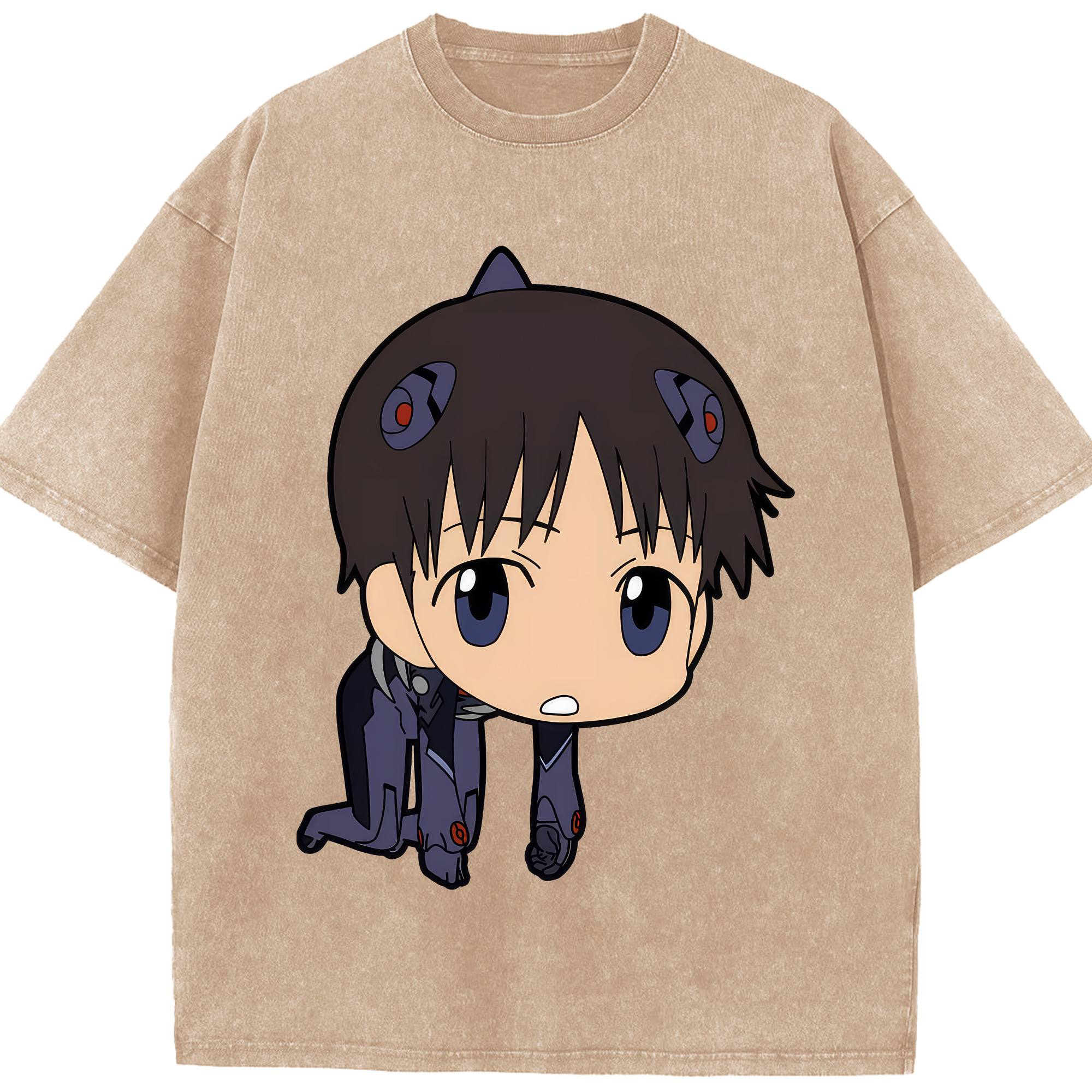 （画像用） EVA 新世紀エヴァンゲリオン 綿100% ヴィンテージ風 半袖Tシャツ（フロントプリント）