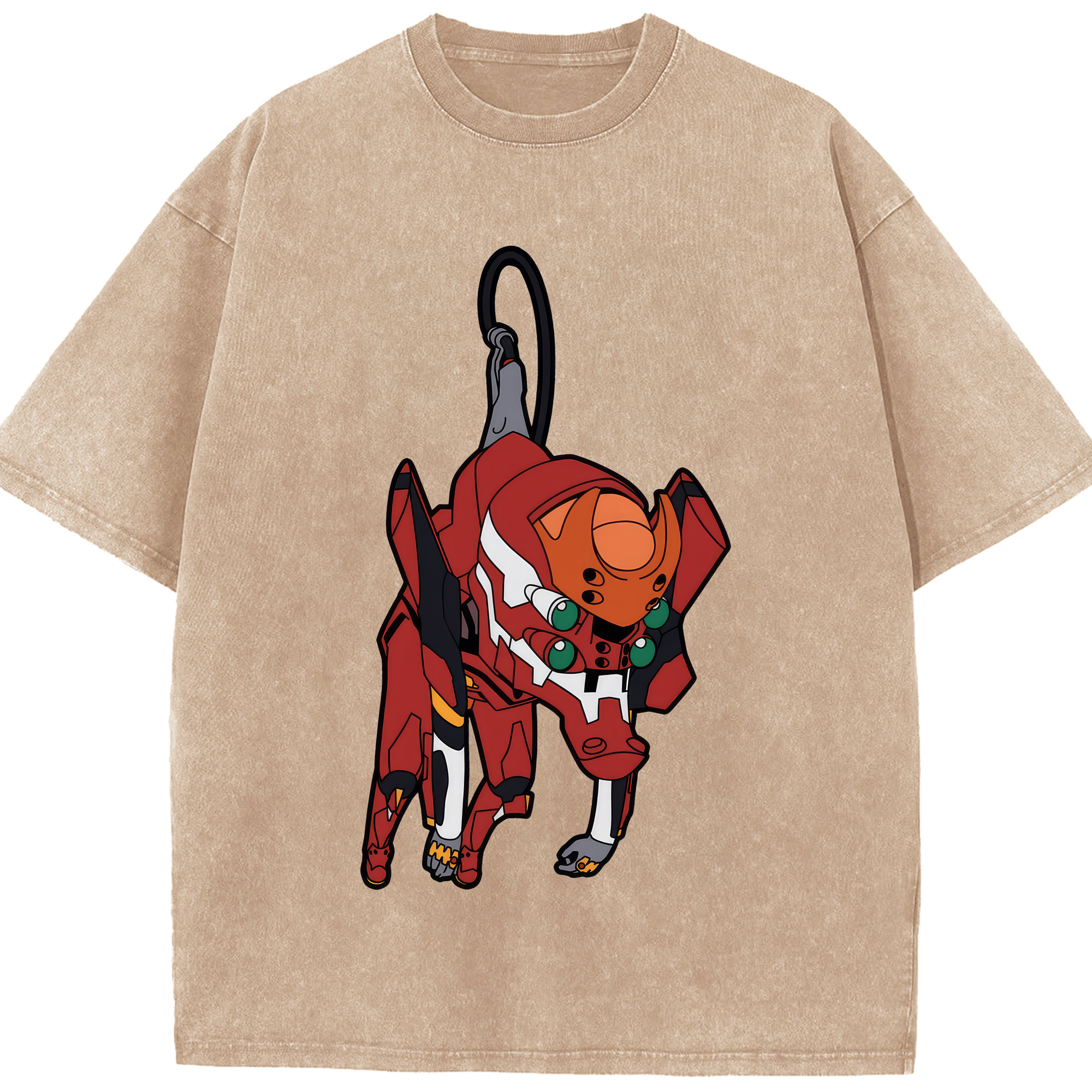 （画像用） EVA 新世紀エヴァンゲリオン 綿100% ヴィンテージ風 半袖Tシャツ（フロントプリント）
