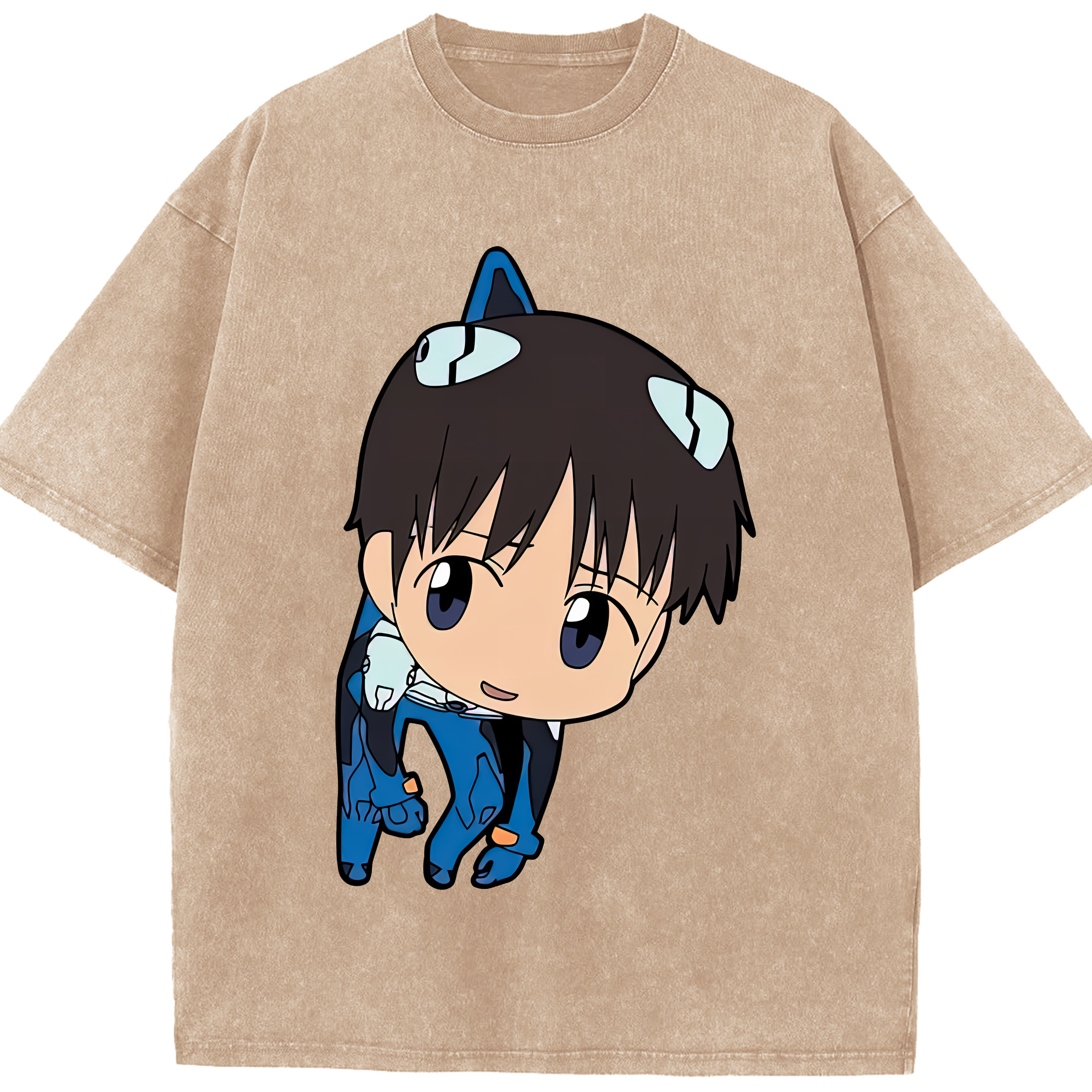 （画像用） EVA 新世紀エヴァンゲリオン 綿100% ヴィンテージ風 半袖Tシャツ（フロントプリント）