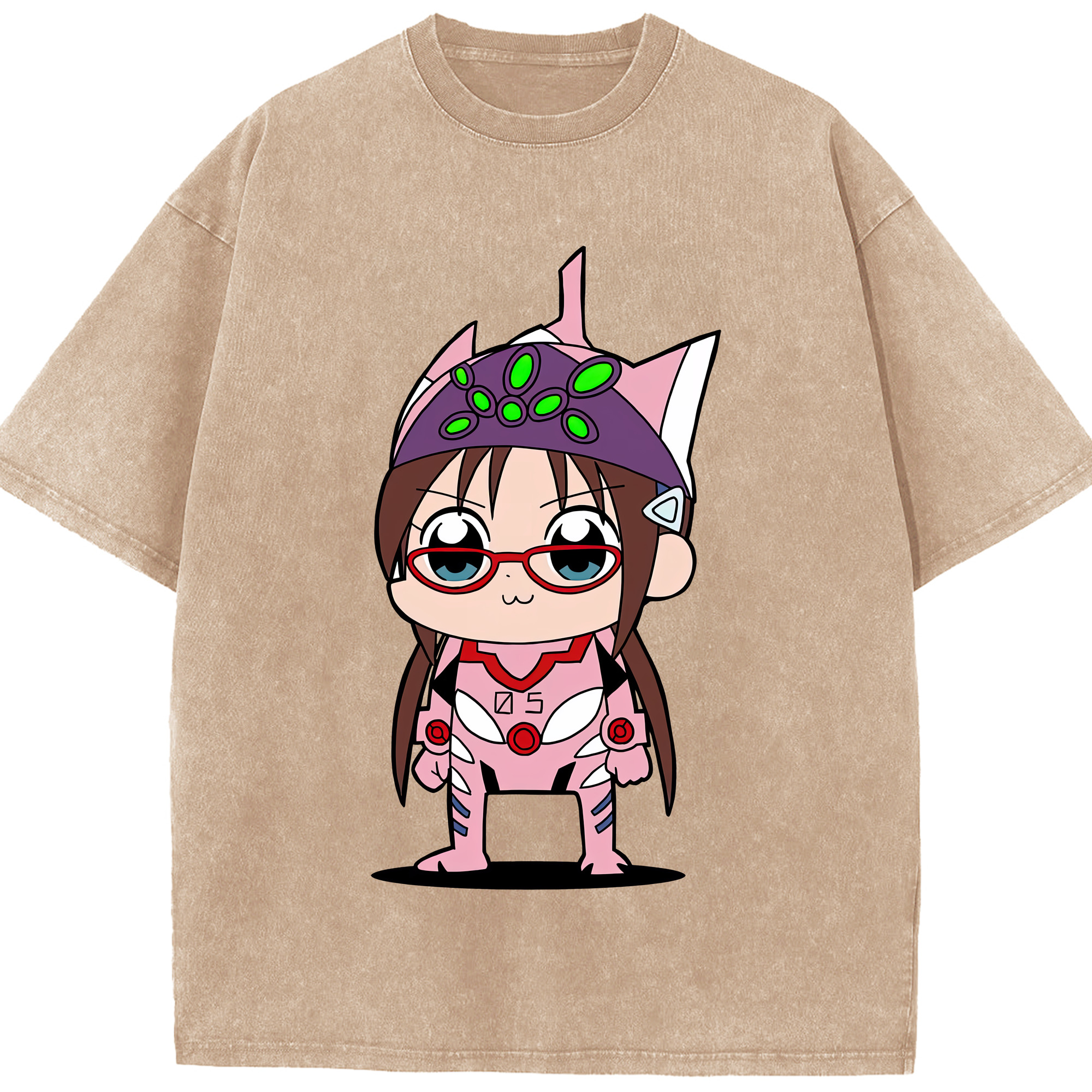 （画像用） EVA 新世紀エヴァンゲリオン 綿100% ヴィンテージ風 半袖Tシャツ（フロントプリント）