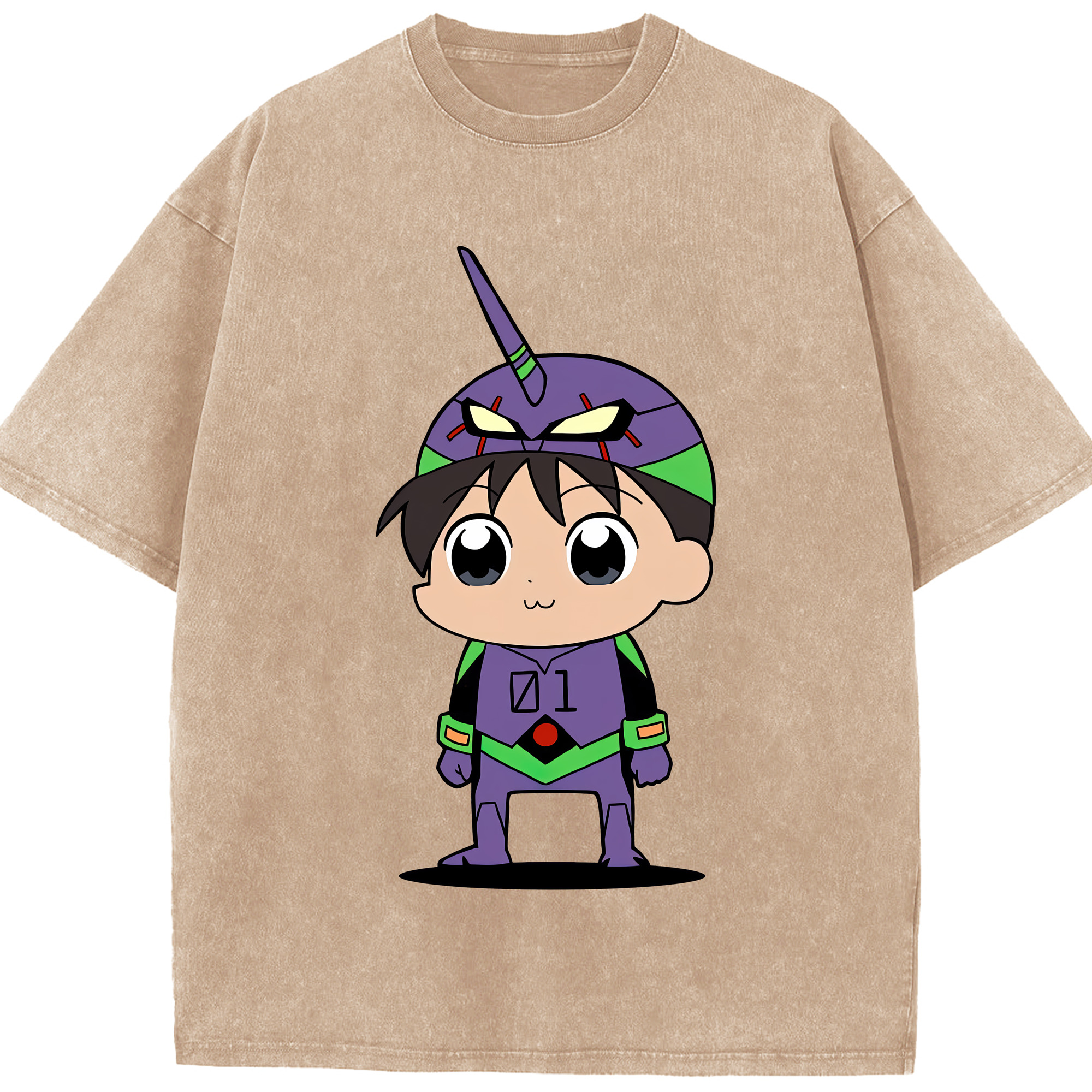 （画像用） EVA 新世紀エヴァンゲリオン 綿100% ヴィンテージ風 半袖Tシャツ（フロントプリント）