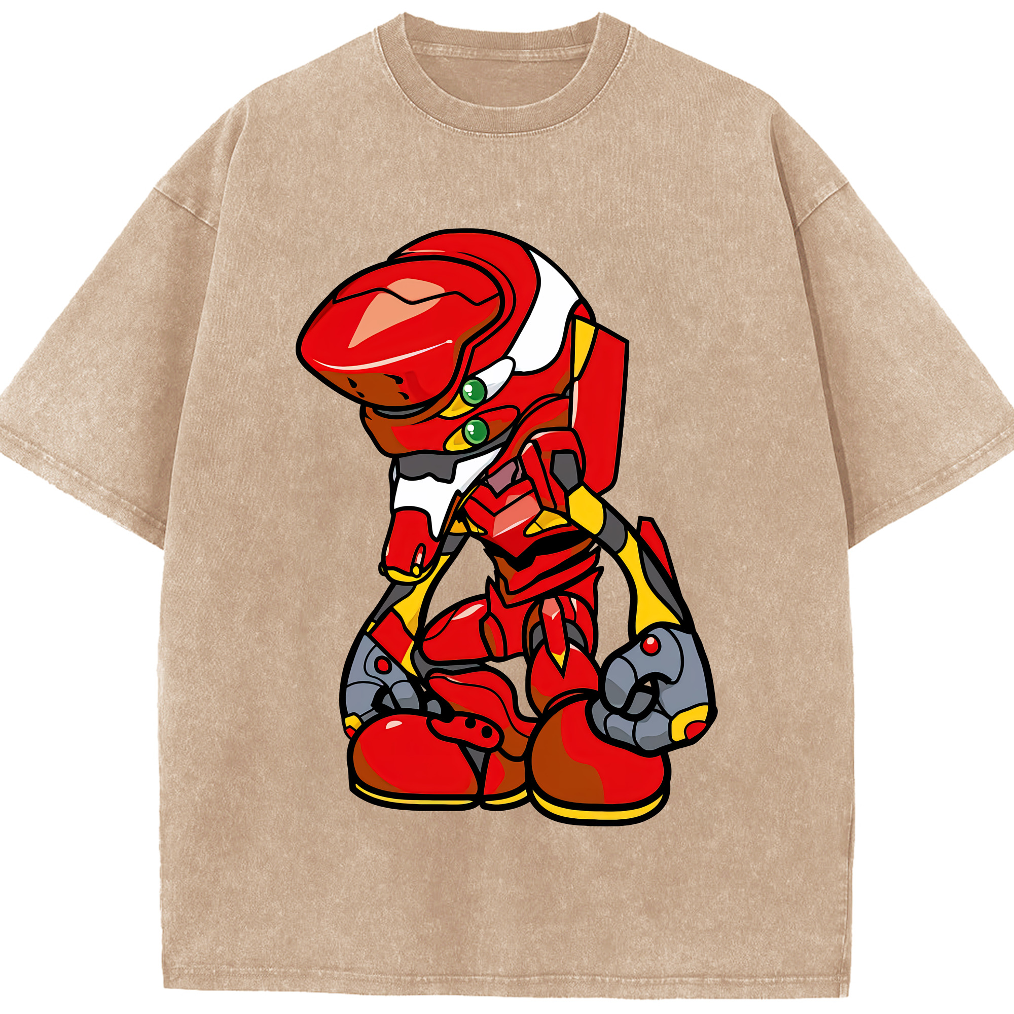 （画像用） EVA 新世紀エヴァンゲリオン 綿100% ヴィンテージ風 半袖Tシャツ（フロントプリント）