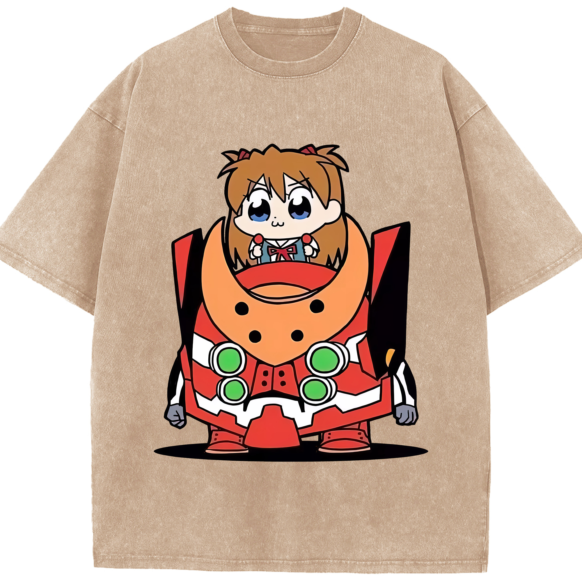 （画像用） EVA 新世紀エヴァンゲリオン 綿100% ヴィンテージ風 半袖Tシャツ（フロントプリント）