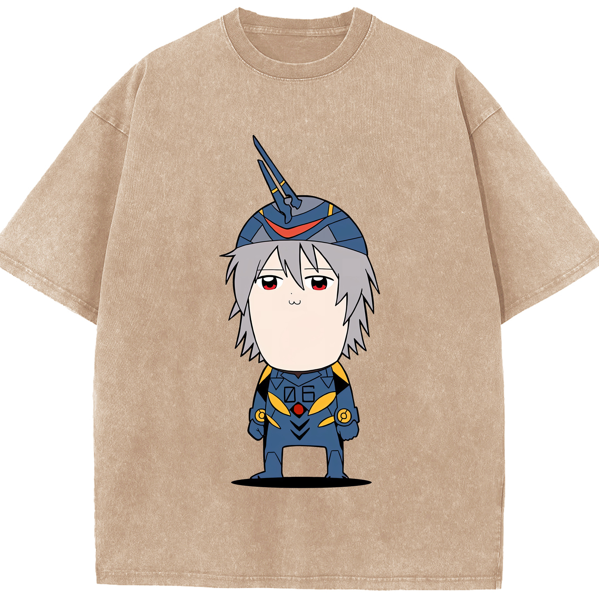 （画像用） EVA 新世紀エヴァンゲリオン 綿100% ヴィンテージ風 半袖Tシャツ（フロントプリント）