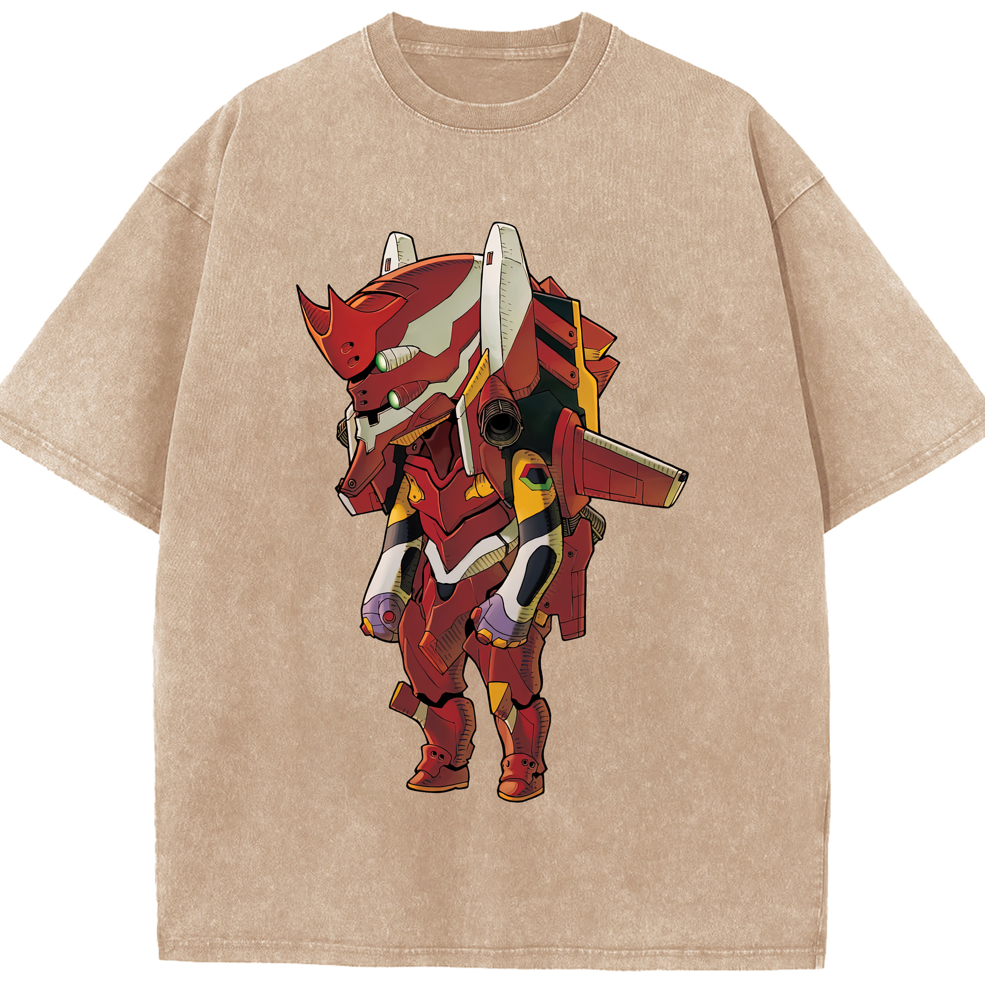 （画像用） EVA 新世紀エヴァンゲリオン 綿100% ヴィンテージ風 半袖Tシャツ（フロントプリント）