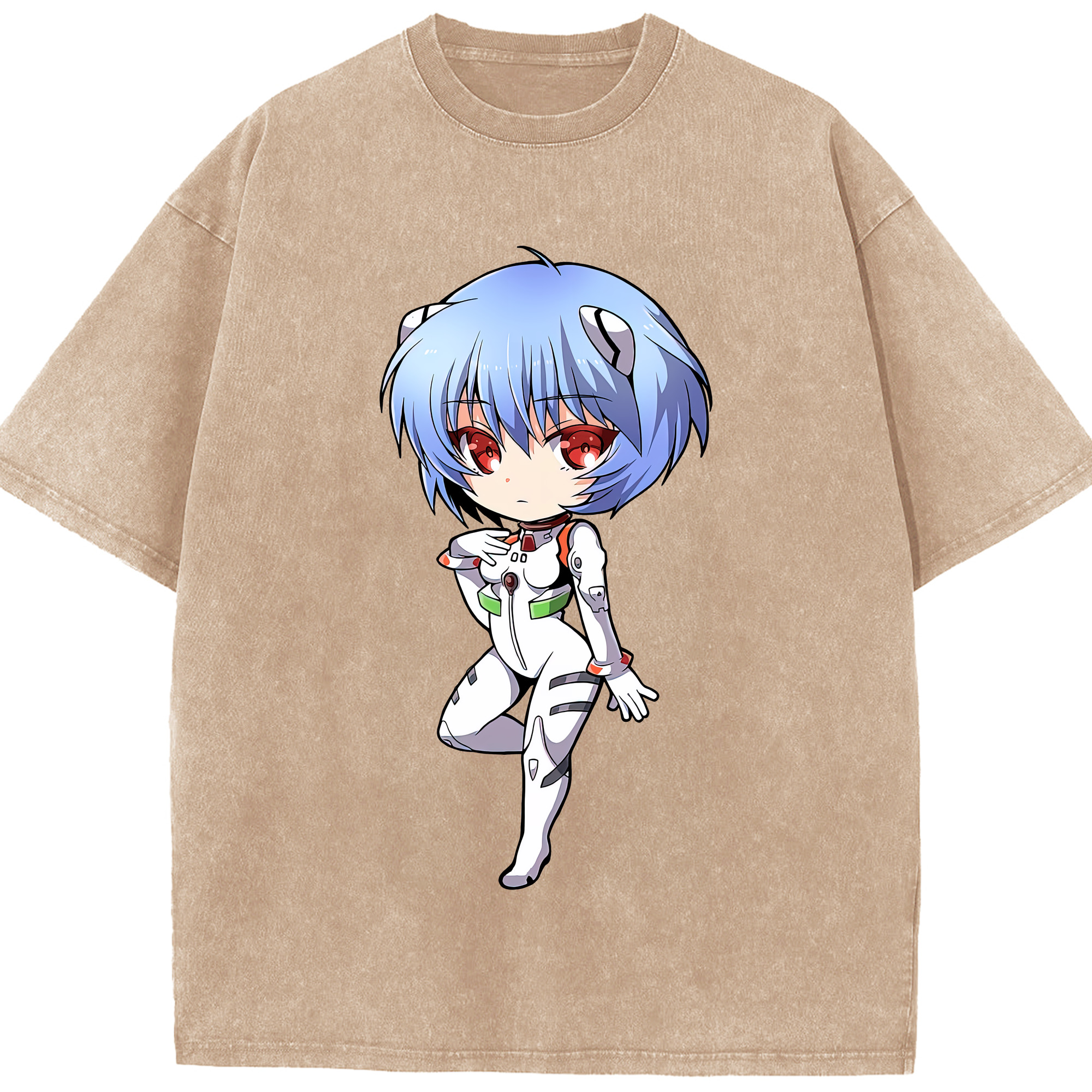 （画像用） EVA 新世紀エヴァンゲリオン 綿100% ヴィンテージ風 半袖Tシャツ（フロントプリント）