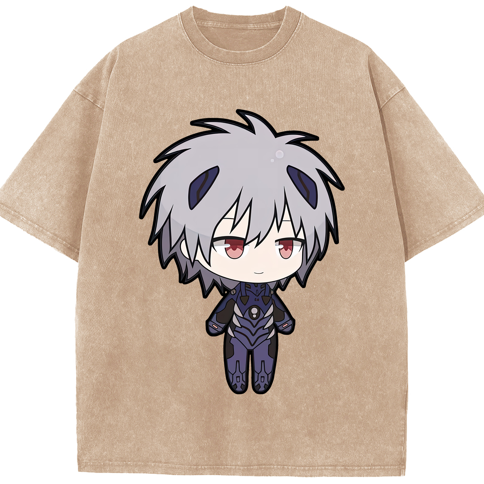 （画像用） EVA 新世紀エヴァンゲリオン 綿100% ヴィンテージ風 半袖Tシャツ（フロントプリント）