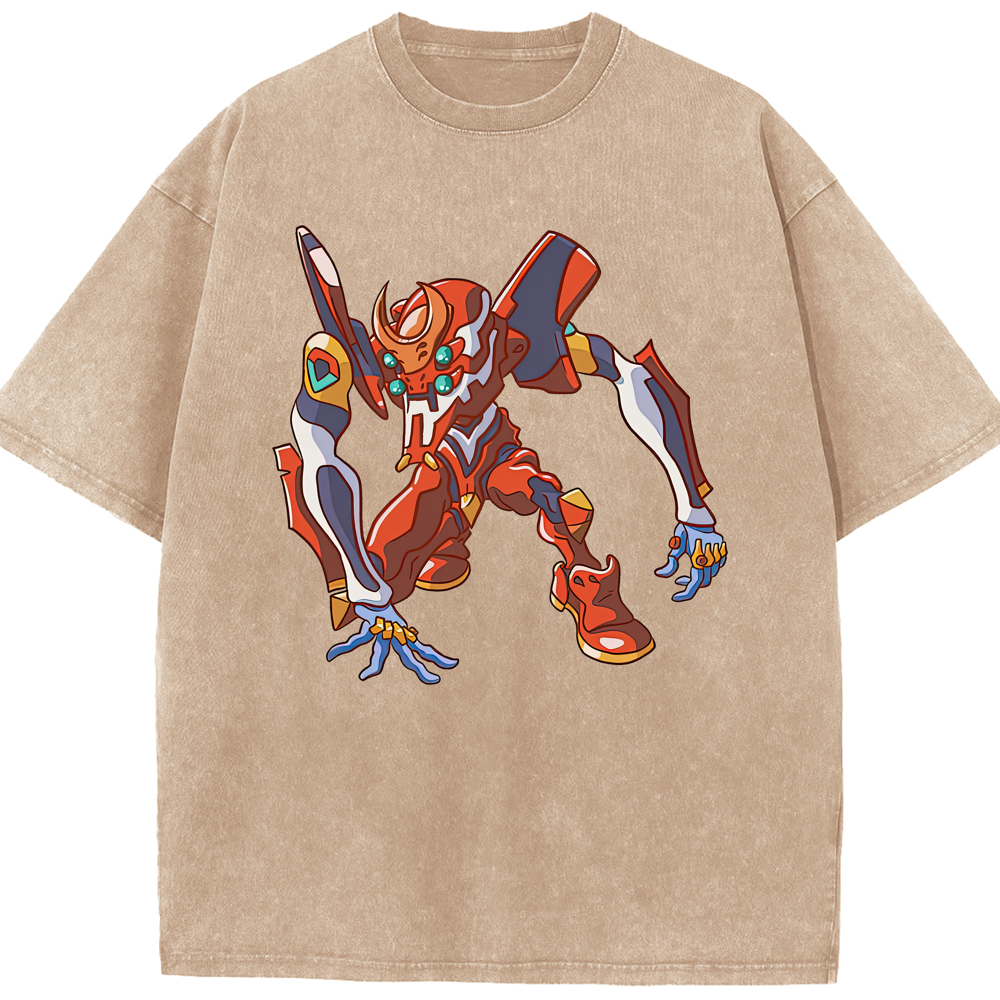（画像用） EVA 新世紀エヴァンゲリオン 綿100% ヴィンテージ風 半袖Tシャツ（フロントプリント）