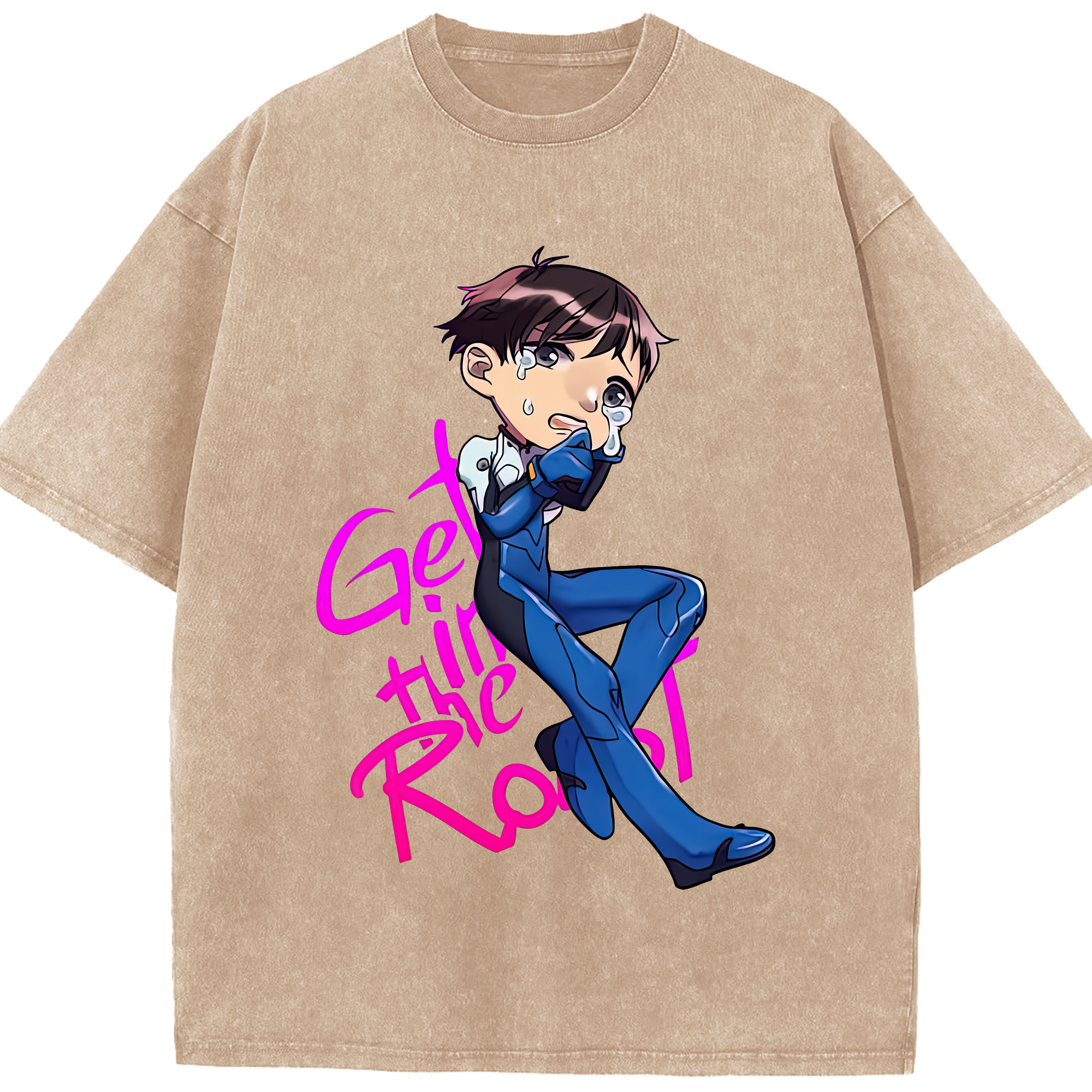 （画像用） EVA 新世紀エヴァンゲリオン 綿100% ヴィンテージ風 半袖Tシャツ（フロントプリント）