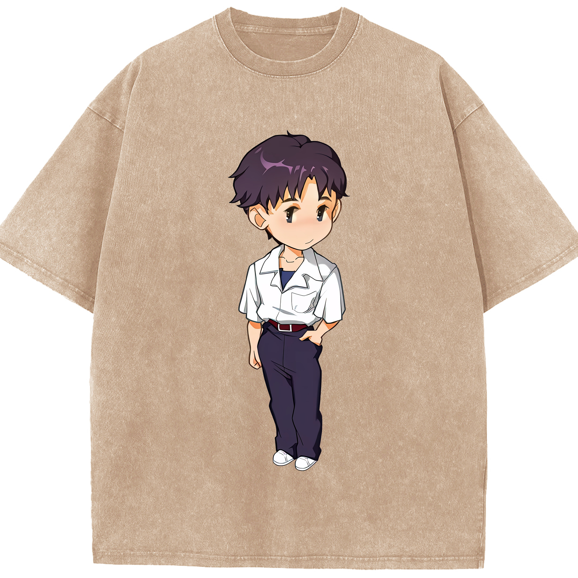 （画像用） EVA 新世紀エヴァンゲリオン 綿100% ヴィンテージ風 半袖Tシャツ（フロントプリント）