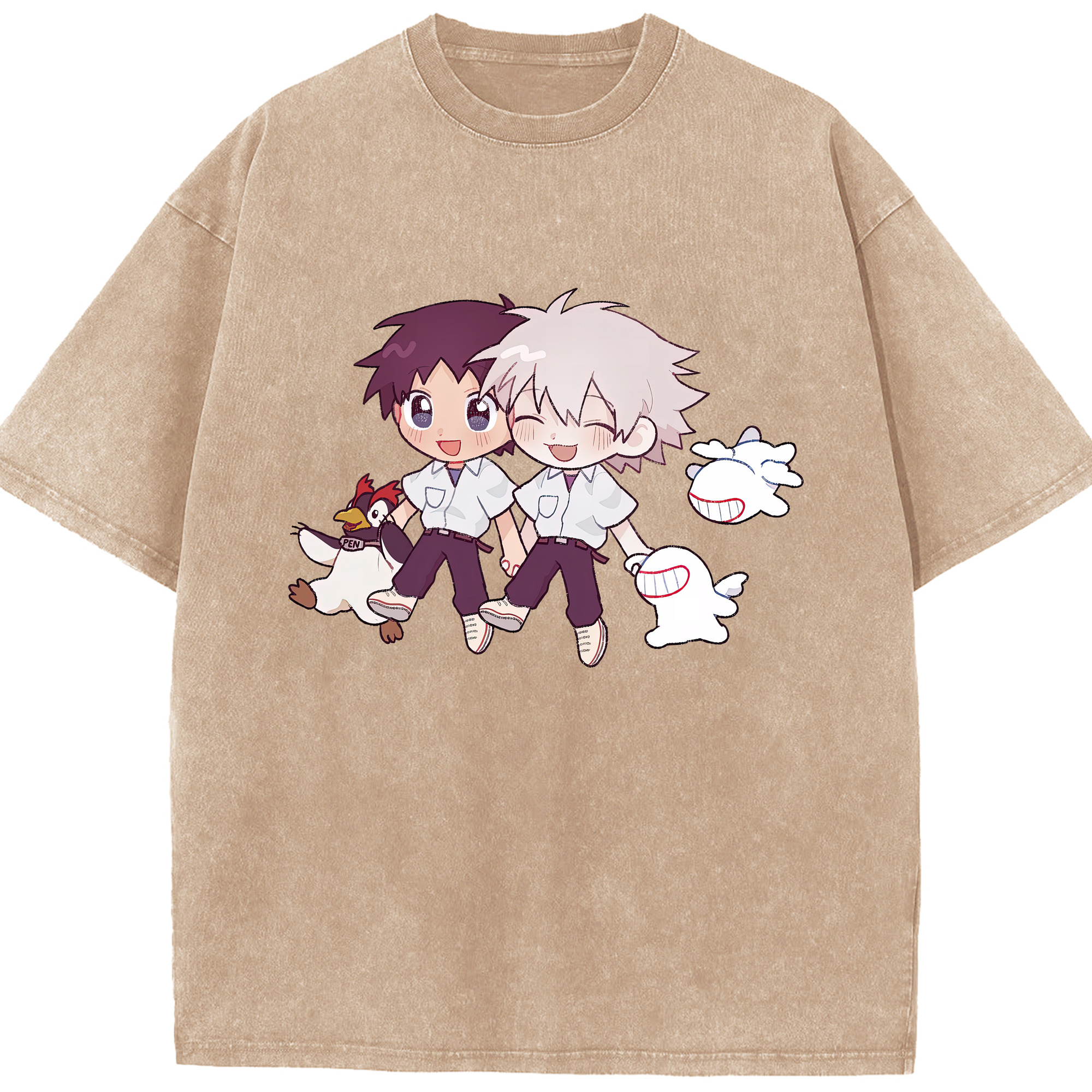 （画像用） EVA 新世紀エヴァンゲリオン 綿100% ヴィンテージ風 半袖Tシャツ（フロントプリント）