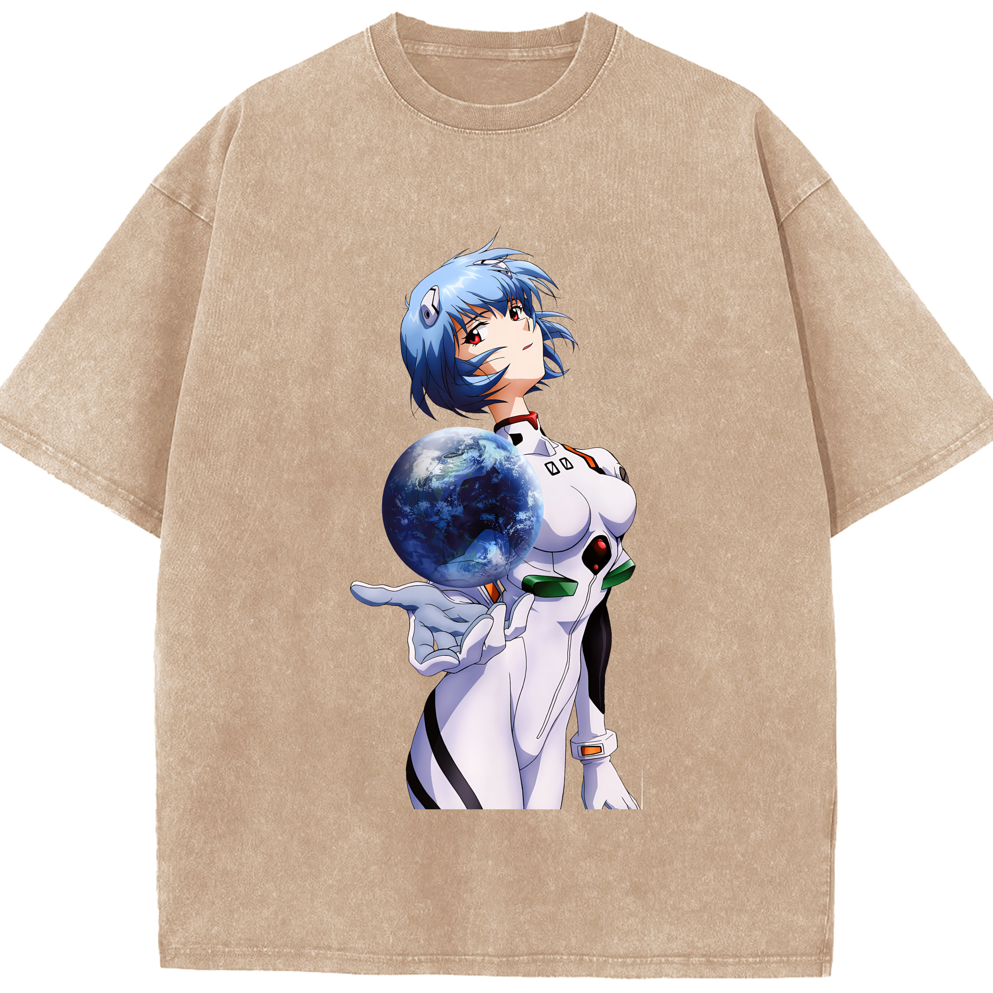（画像用） EVA 新世紀エヴァンゲリオン 綿100% ヴィンテージ風 半袖Tシャツ（フロントプリント）