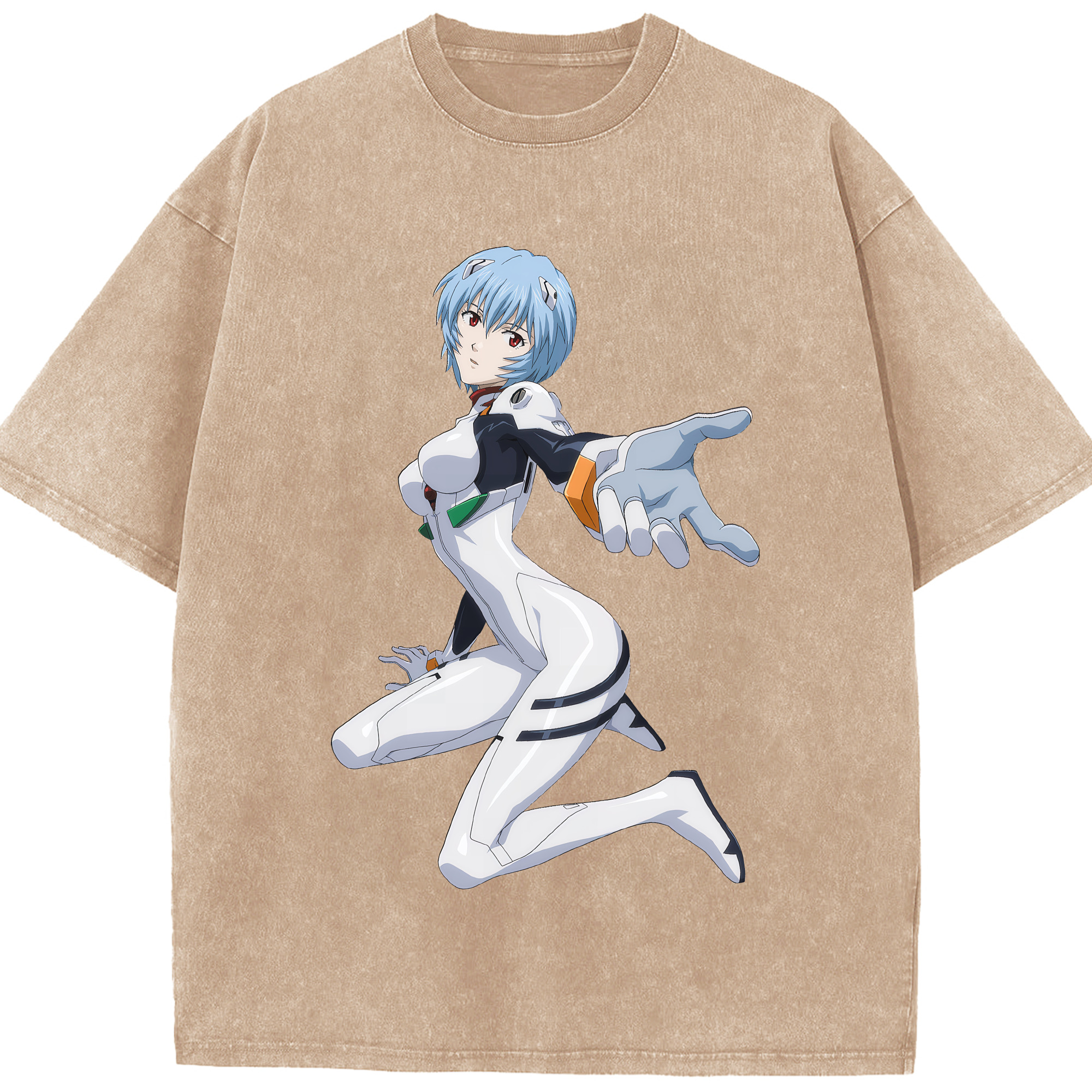 （画像用） EVA 新世紀エヴァンゲリオン 綿100% ヴィンテージ風 半袖Tシャツ（フロントプリント）