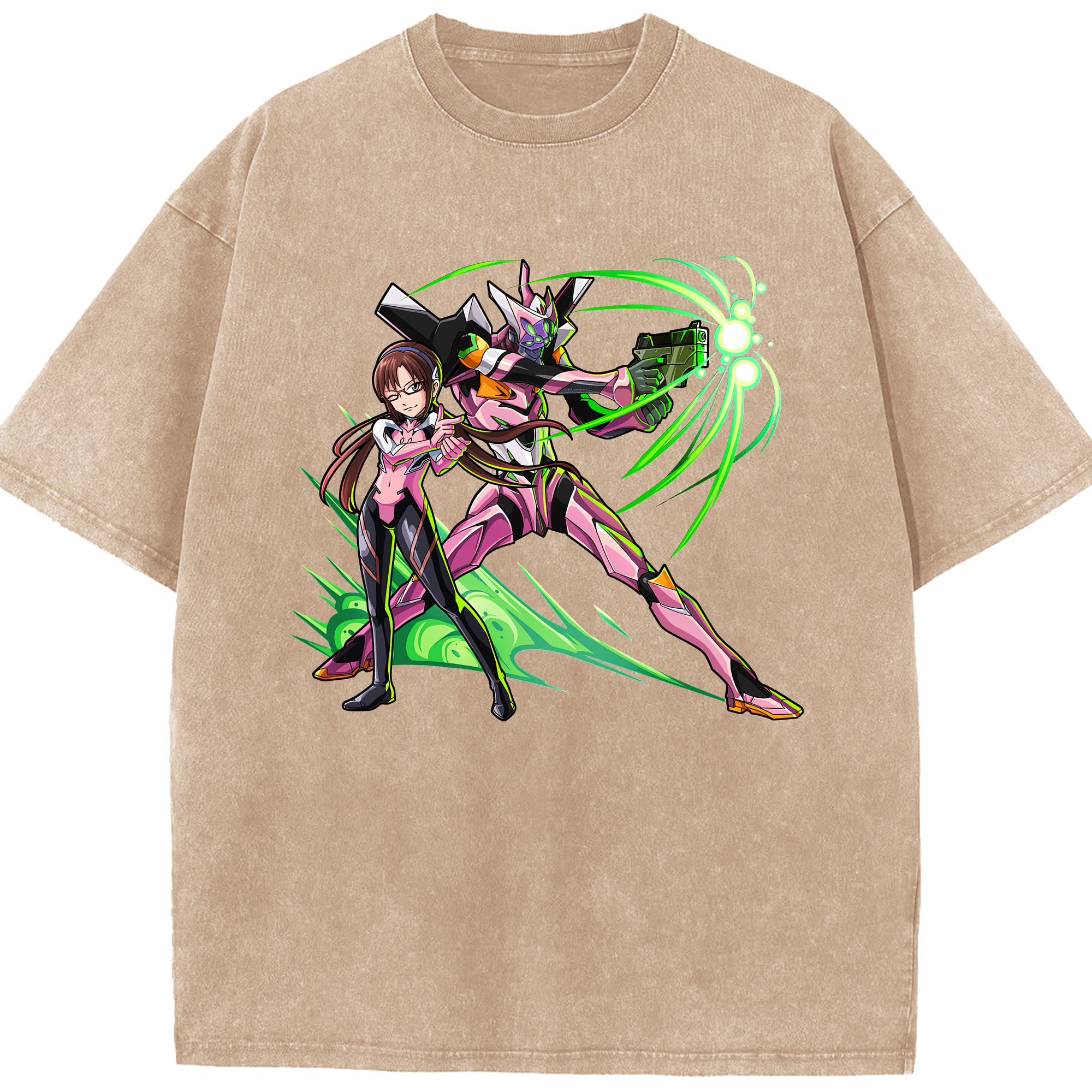 （画像用） EVA 新世紀エヴァンゲリオン 綿100% ヴィンテージ風 半袖Tシャツ（フロントプリント）