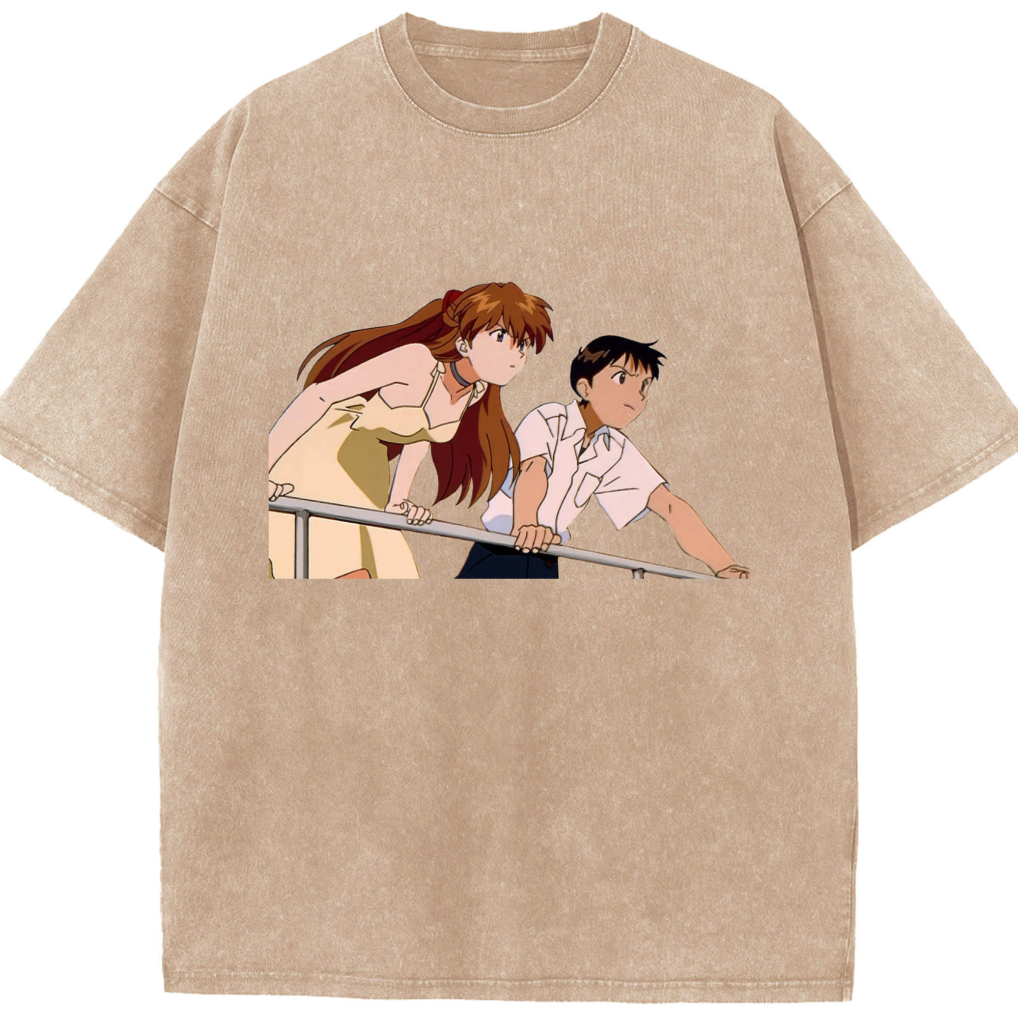（画像用） EVA 新世紀エヴァンゲリオン 綿100% ヴィンテージ風 半袖Tシャツ（フロントプリント）