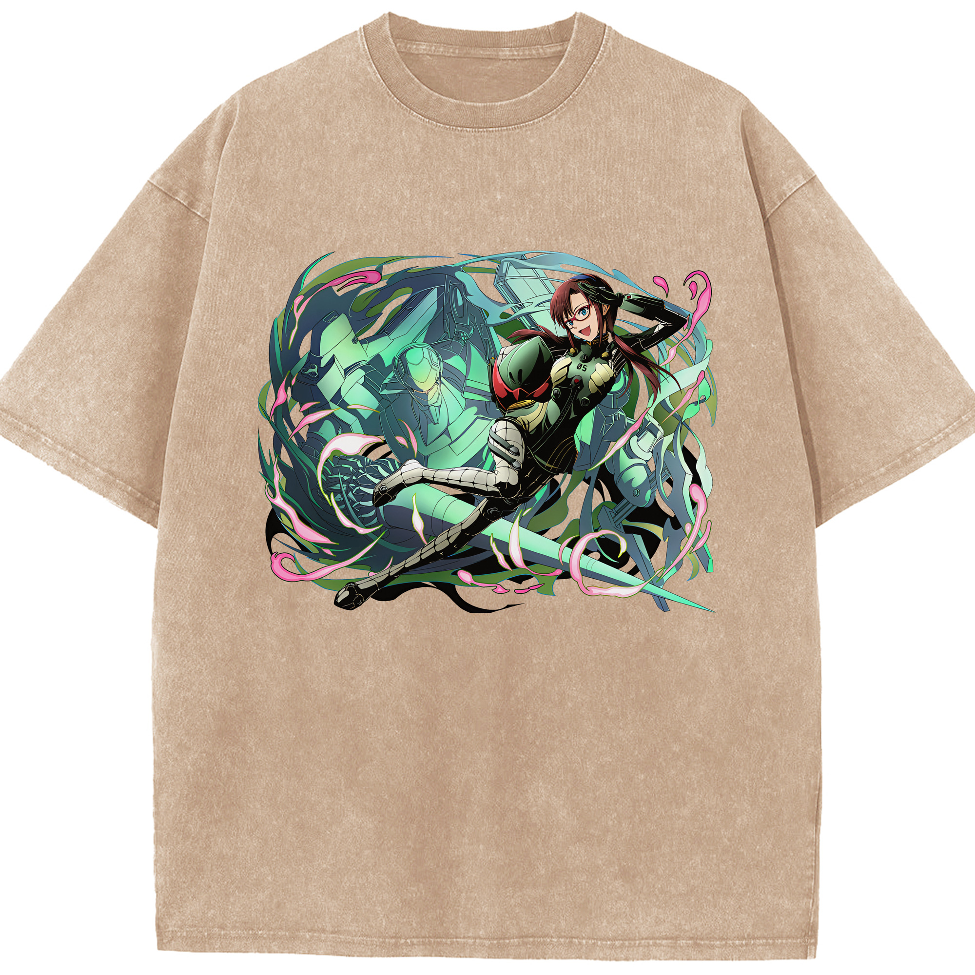 （画像用） EVA 新世紀エヴァンゲリオン 綿100% ヴィンテージ風 半袖Tシャツ（フロントプリント）