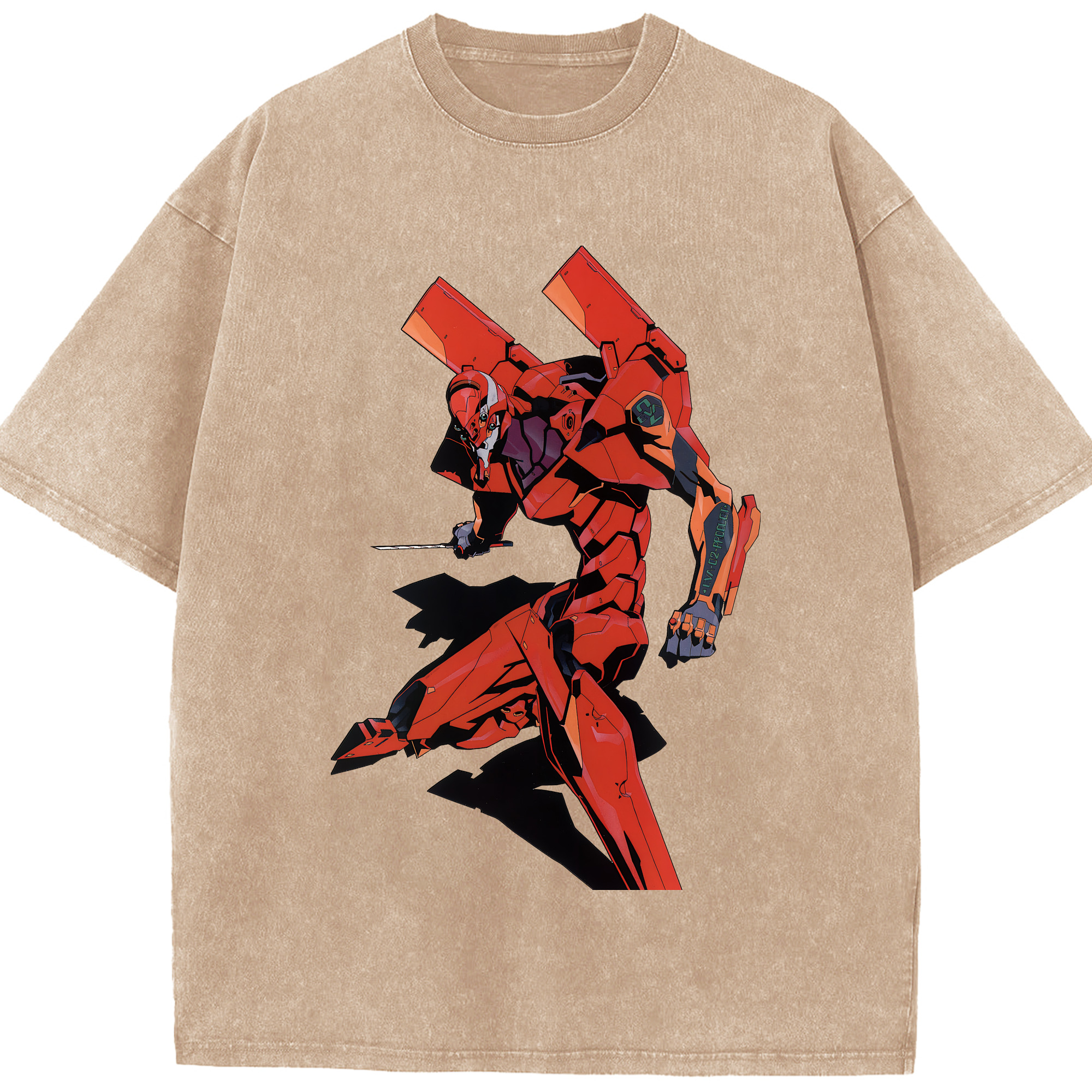 （画像用） EVA 新世紀エヴァンゲリオン 綿100% ヴィンテージ風 半袖Tシャツ（フロントプリント）