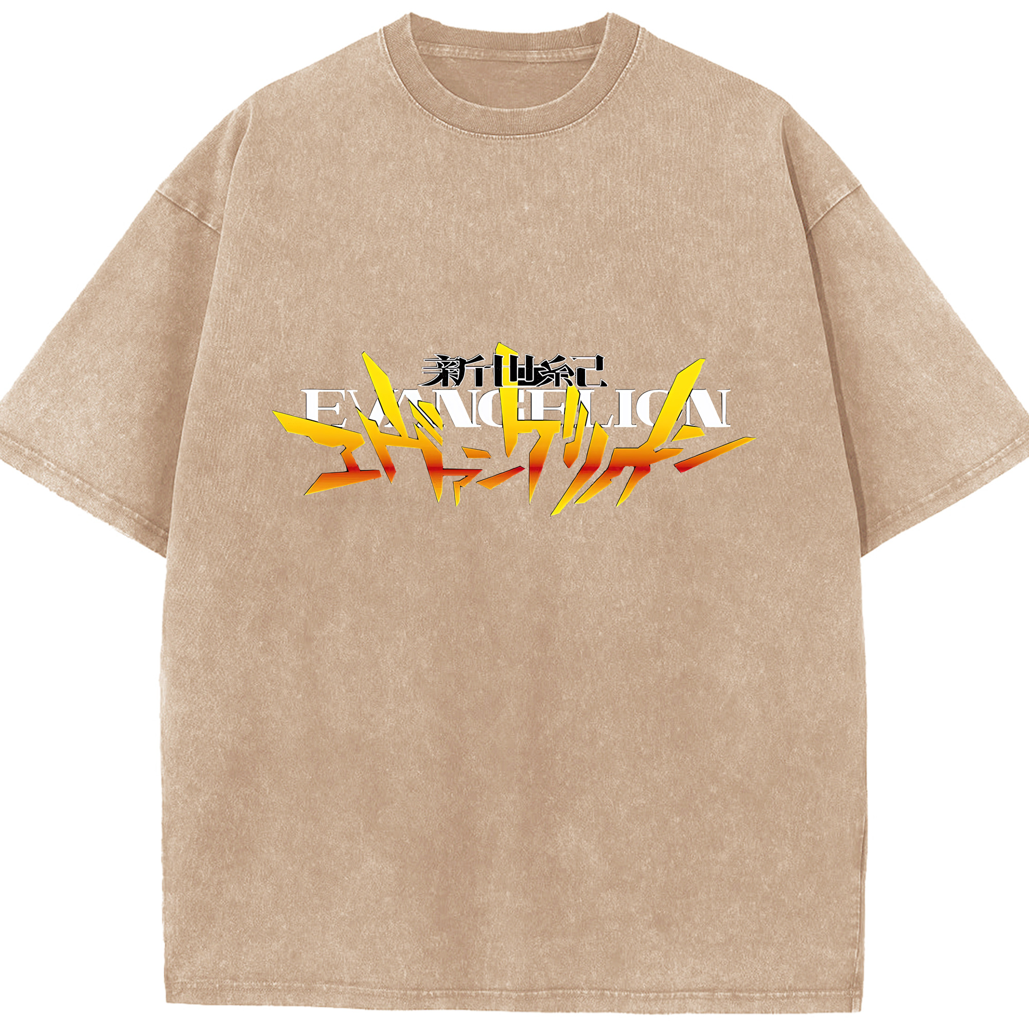 （画像用） EVA 新世紀エヴァンゲリオン 綿100% ヴィンテージ風 半袖Tシャツ（フロントプリント）