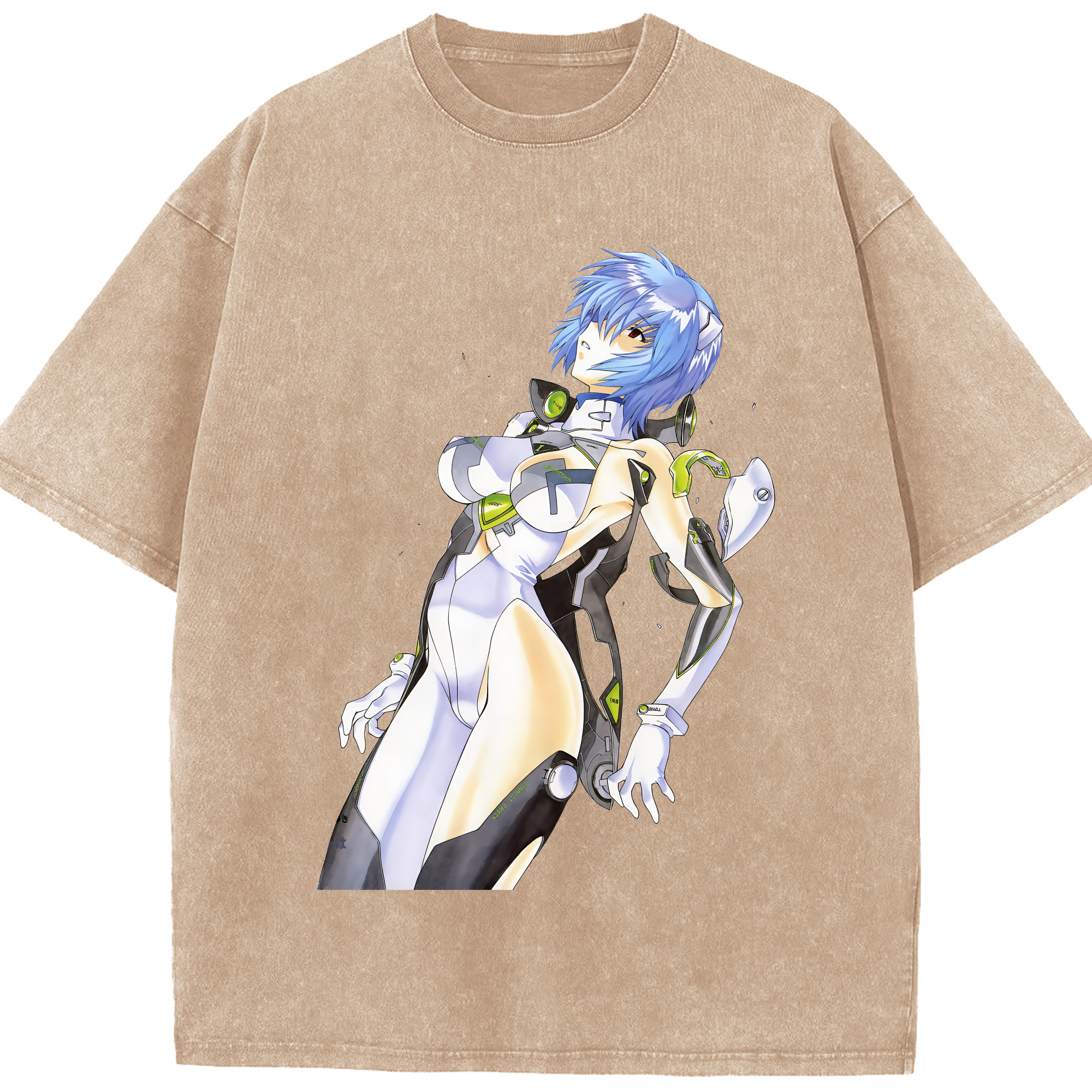 （画像用） EVA 新世紀エヴァンゲリオン 綿100% ヴィンテージ風 半袖Tシャツ（フロントプリント）