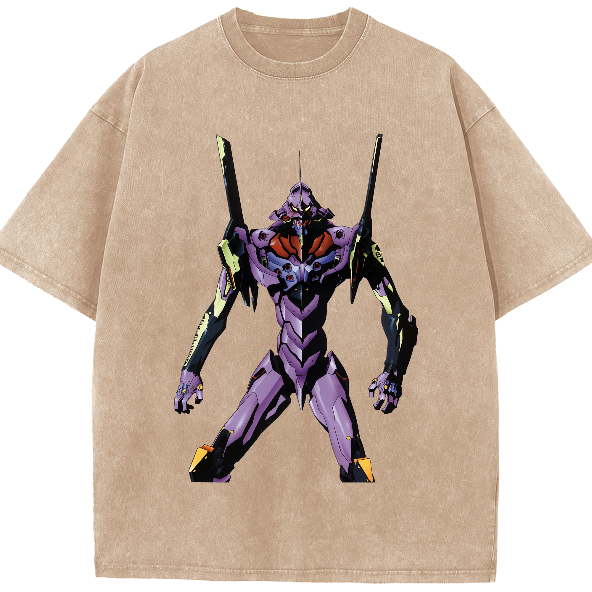 （画像用） EVA 新世紀エヴァンゲリオン 綿100% ヴィンテージ風 半袖Tシャツ（フロントプリント）