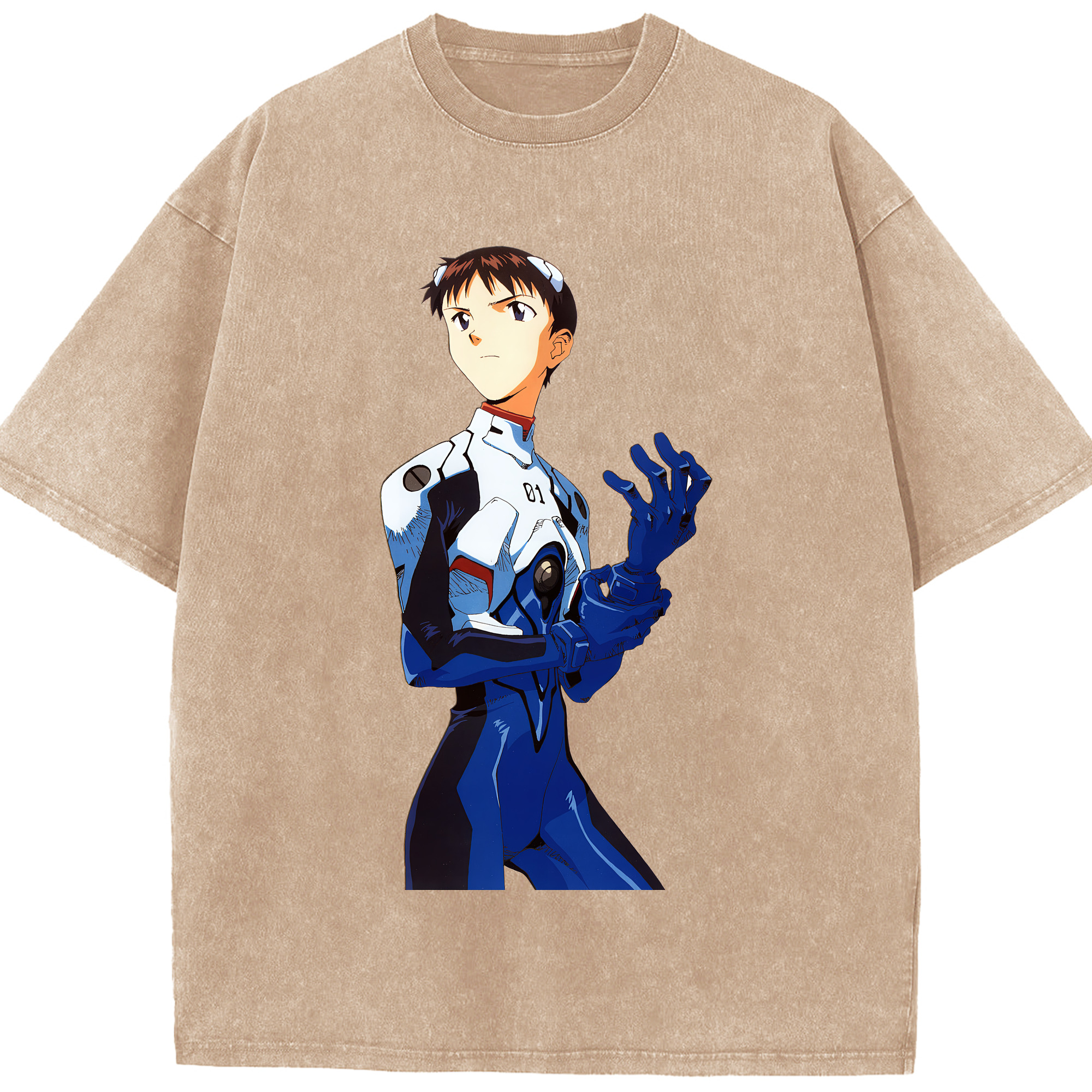 （画像用） EVA 新世紀エヴァンゲリオン 綿100% ヴィンテージ風 半袖Tシャツ（フロントプリント）