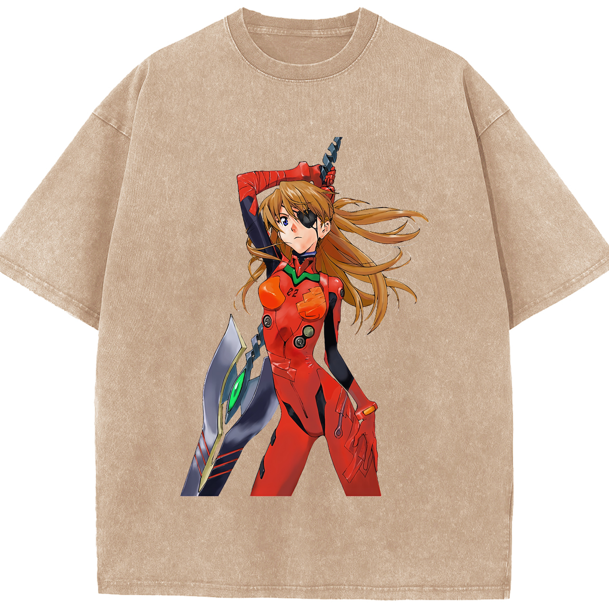 （画像用） EVA 新世紀エヴァンゲリオン 綿100% ヴィンテージ風 半袖Tシャツ（フロントプリント）