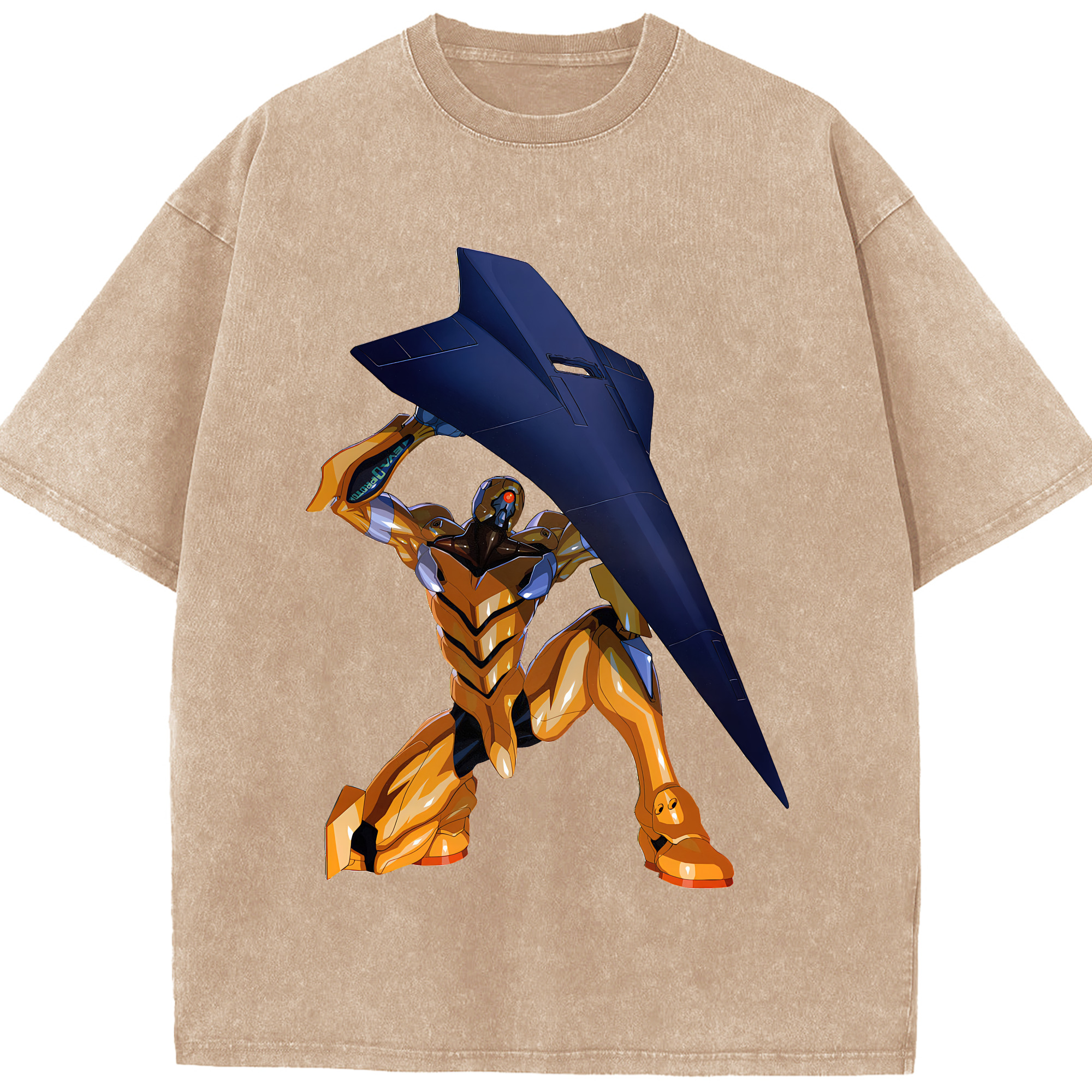 （画像用） EVA 新世紀エヴァンゲリオン 綿100% ヴィンテージ風 半袖Tシャツ（フロントプリント）