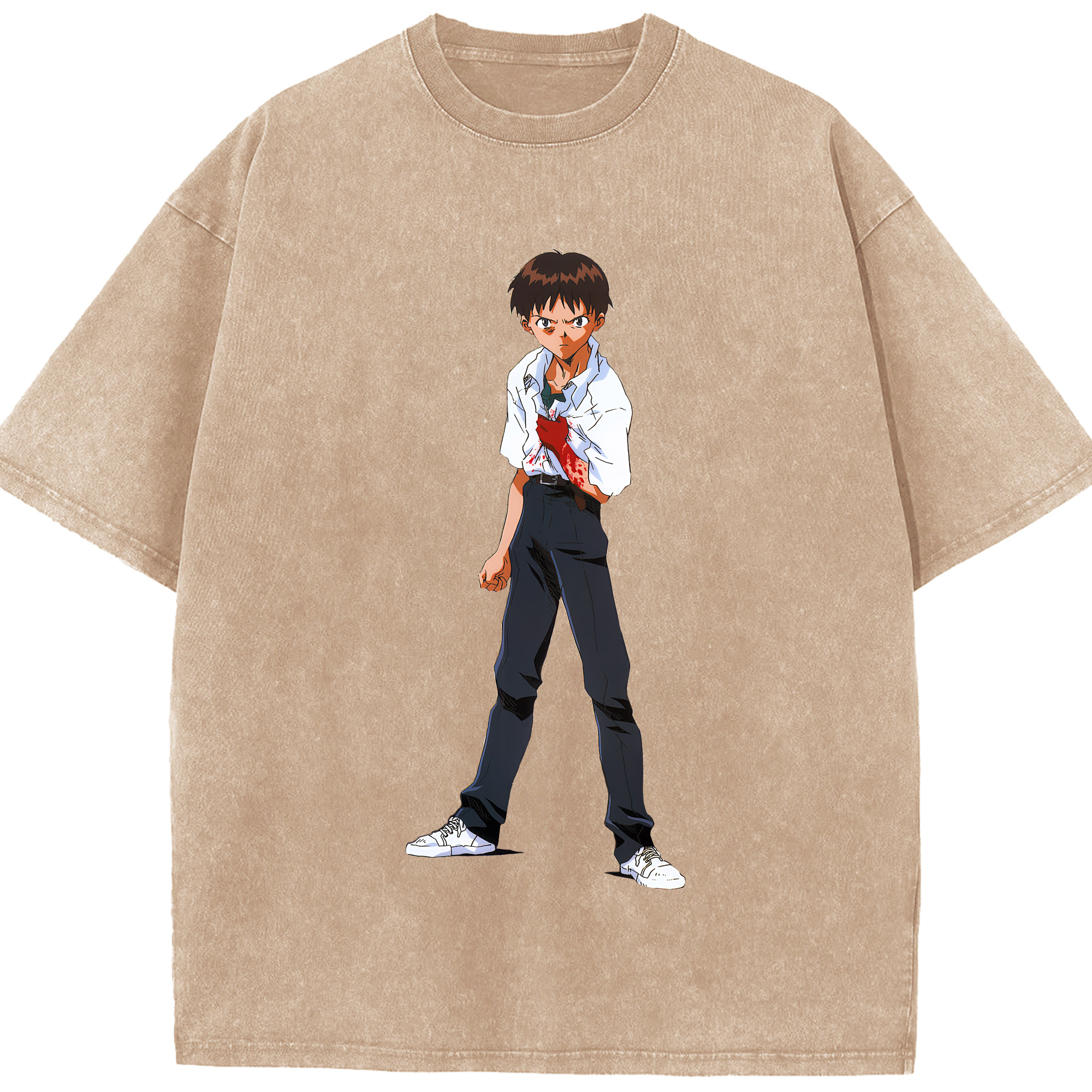（画像用） EVA 新世紀エヴァンゲリオン 綿100% ヴィンテージ風 半袖Tシャツ（フロントプリント）
