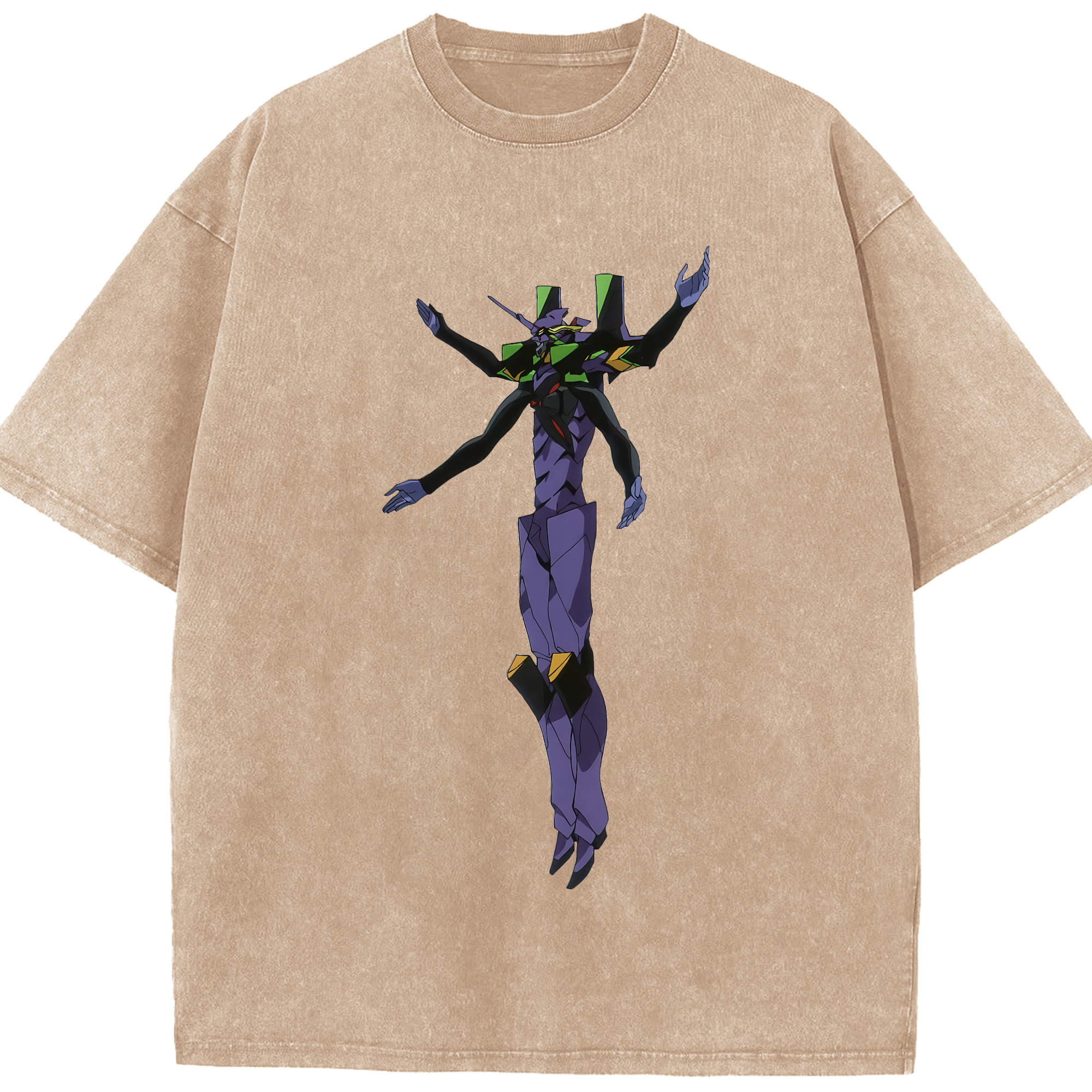 （画像用） EVA 新世紀エヴァンゲリオン 綿100% ヴィンテージ風 半袖Tシャツ（フロントプリント）