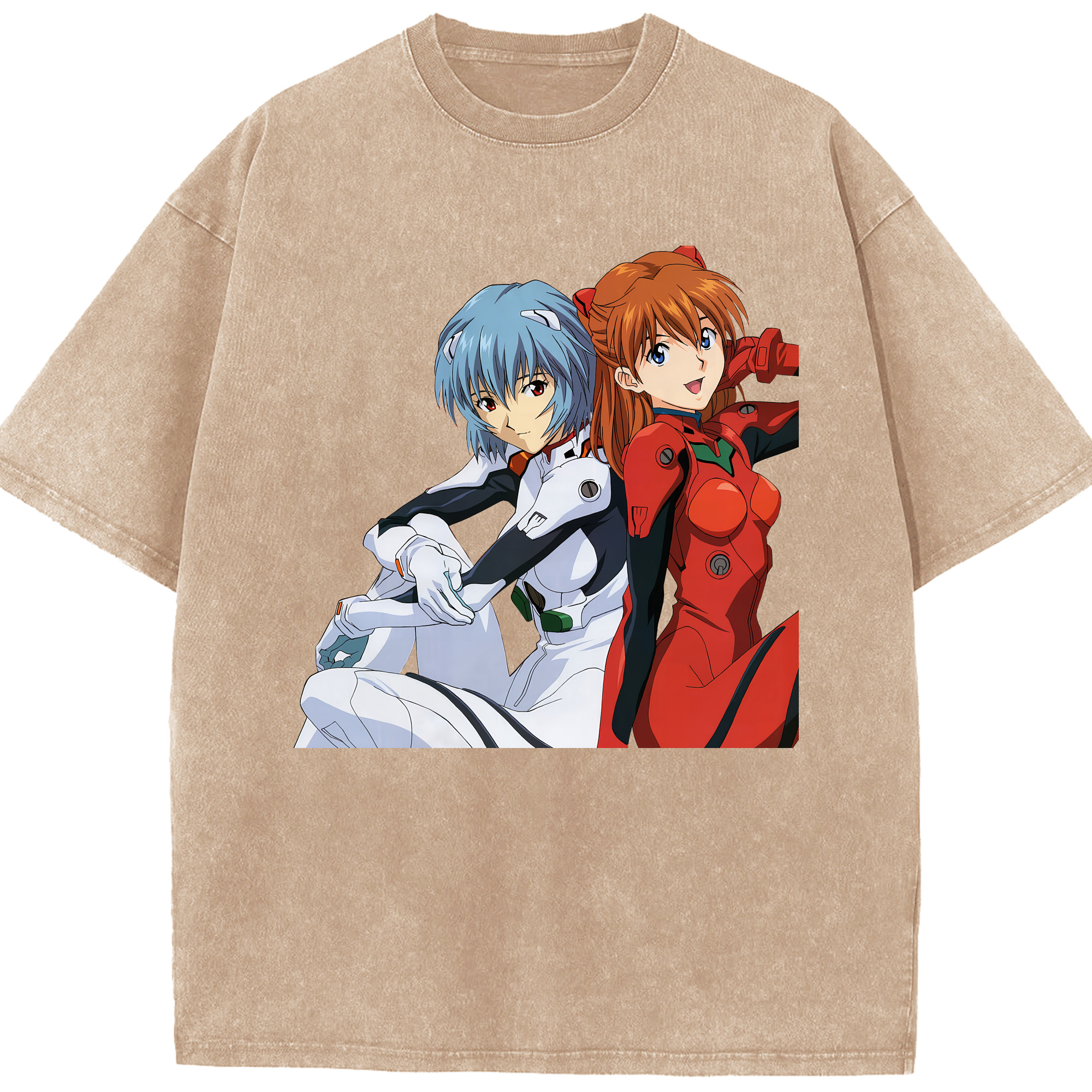 （画像用） EVA 新世紀エヴァンゲリオン 綿100% ヴィンテージ風 半袖Tシャツ（フロントプリント）