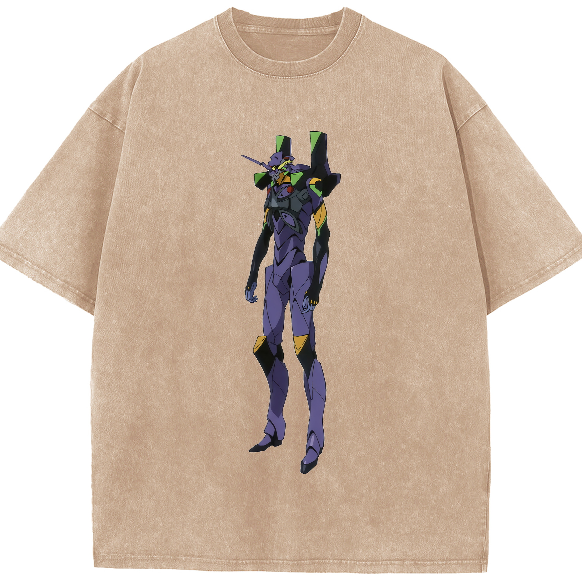 （画像用） EVA 新世紀エヴァンゲリオン 綿100% ヴィンテージ風 半袖Tシャツ（フロントプリント）