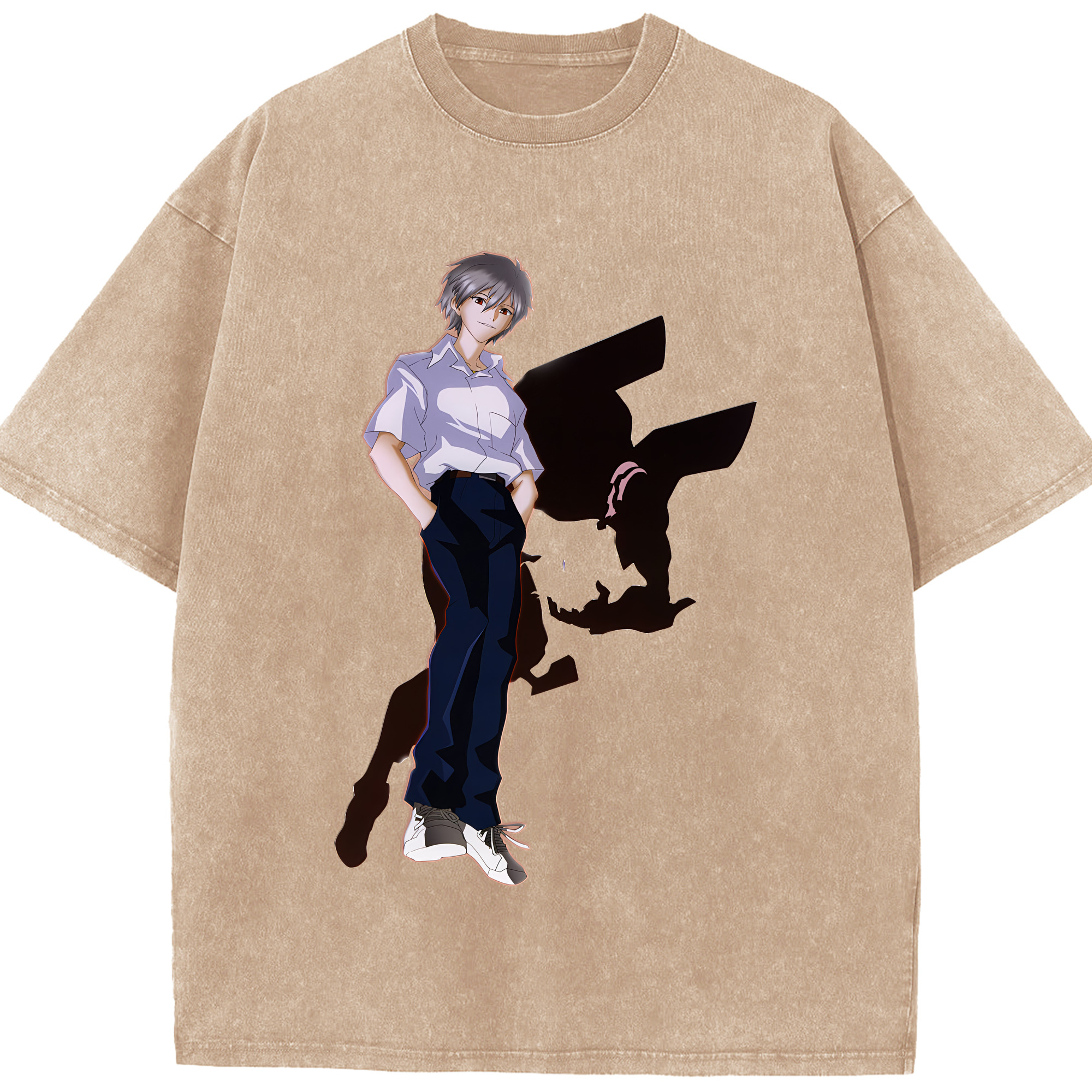 （画像用） EVA 新世紀エヴァンゲリオン 綿100% ヴィンテージ風 半袖Tシャツ（フロントプリント）