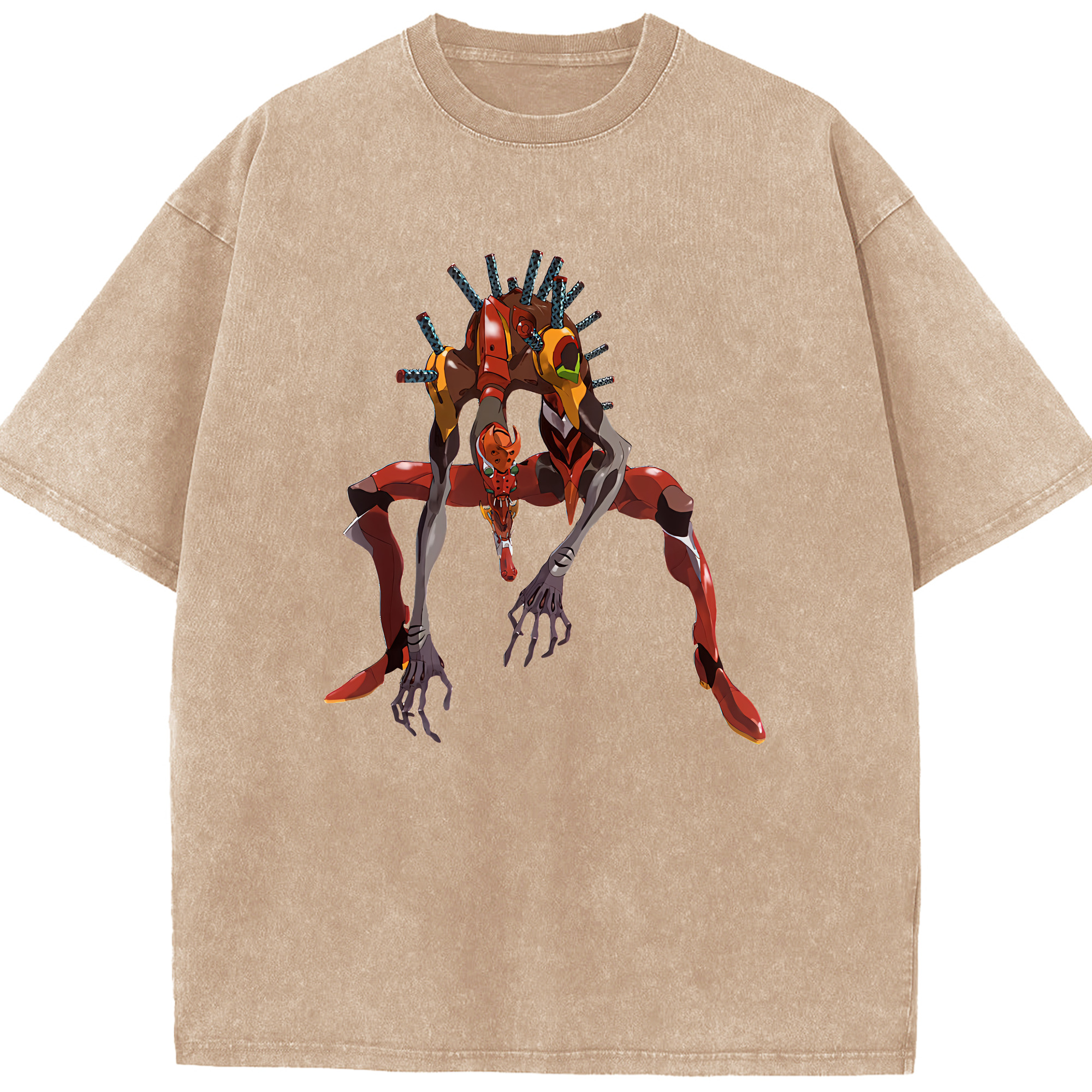 （画像用） EVA 新世紀エヴァンゲリオン 綿100% ヴィンテージ風 半袖Tシャツ（フロントプリント）