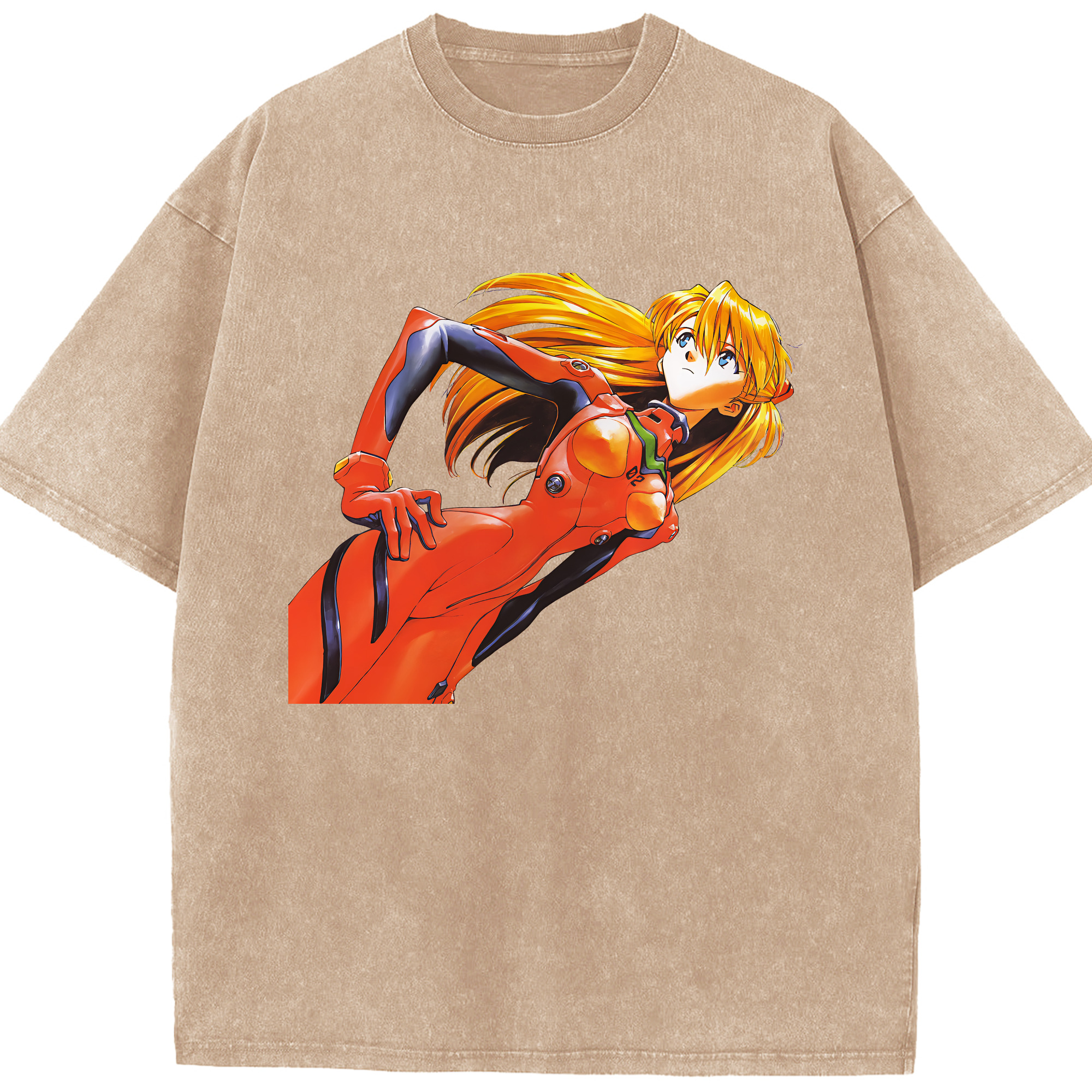 （画像用） EVA 新世紀エヴァンゲリオン 綿100% ヴィンテージ風 半袖Tシャツ（フロントプリント）