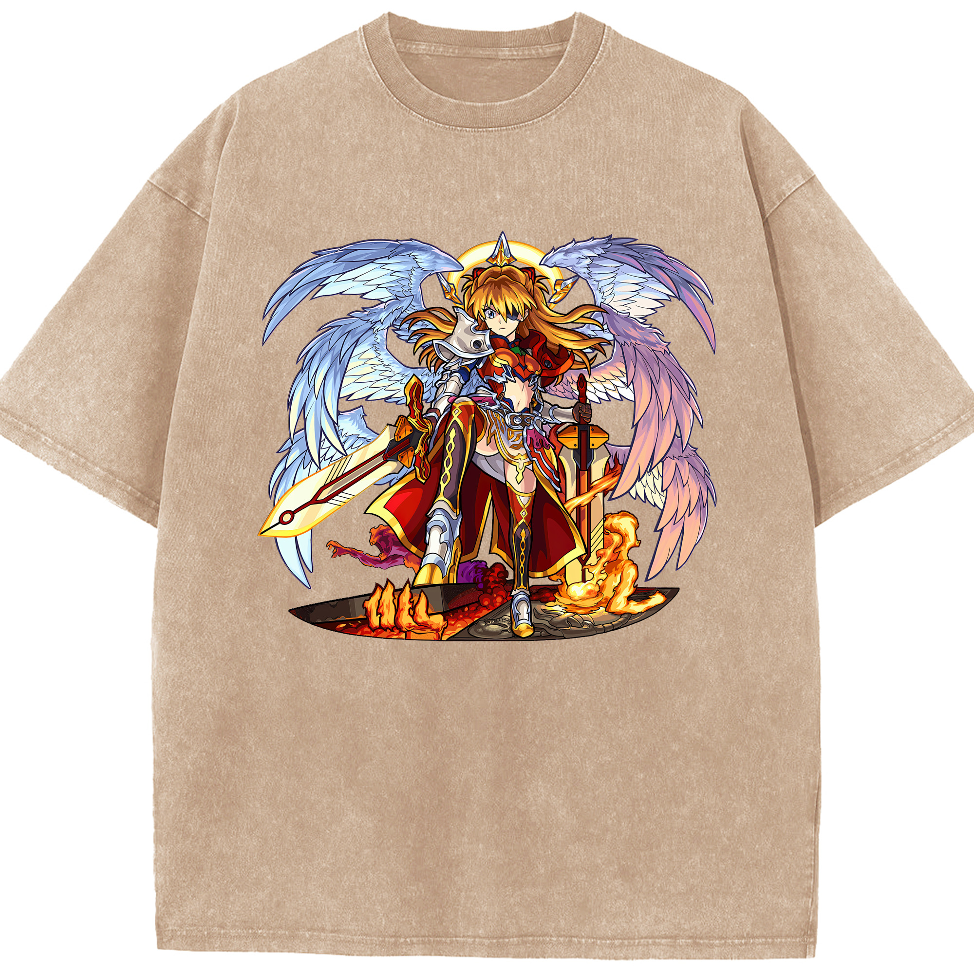 （画像用） EVA 新世紀エヴァンゲリオン 綿100% ヴィンテージ風 半袖Tシャツ（フロントプリント）