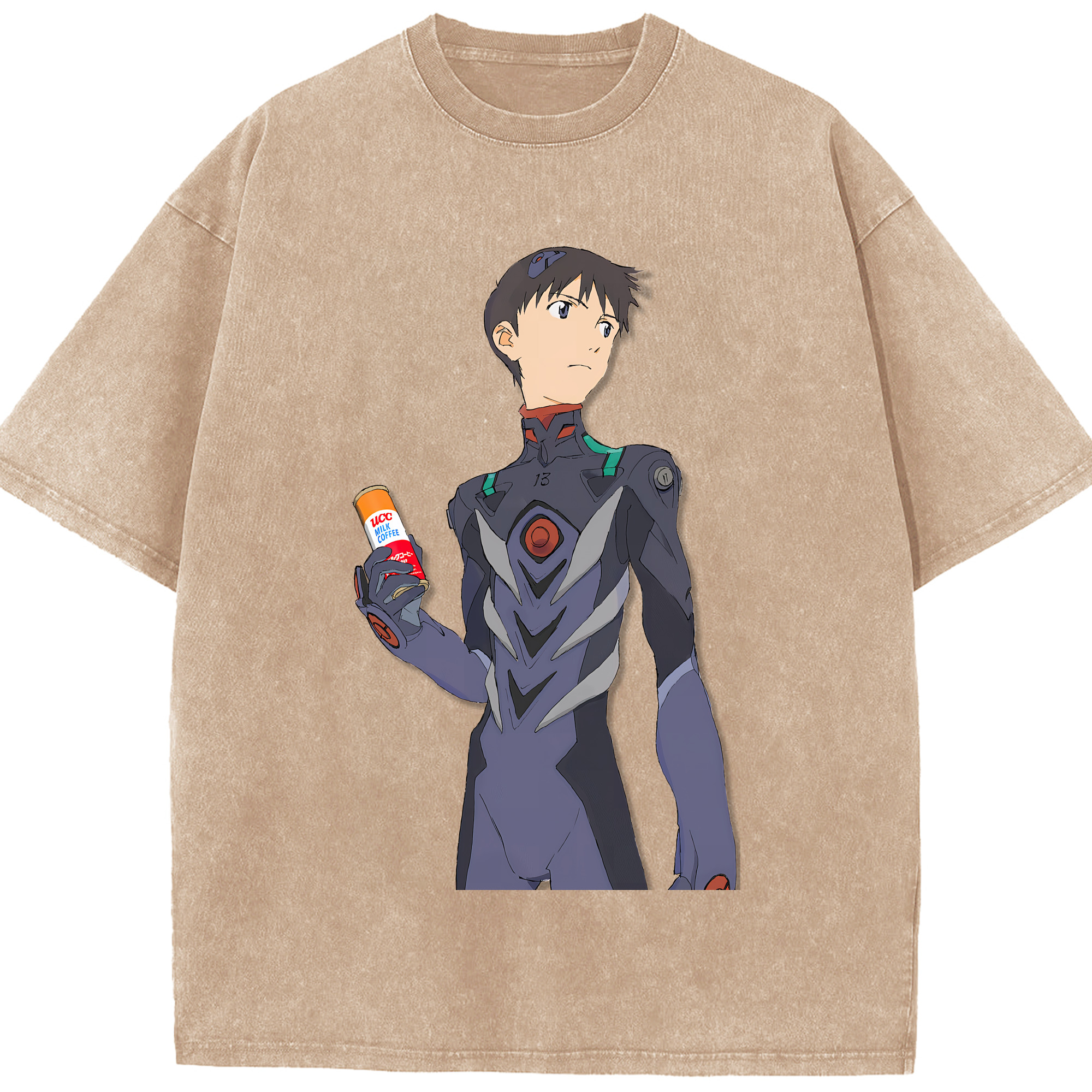 （画像用） EVA 新世紀エヴァンゲリオン 綿100% ヴィンテージ風 半袖Tシャツ（フロントプリント）