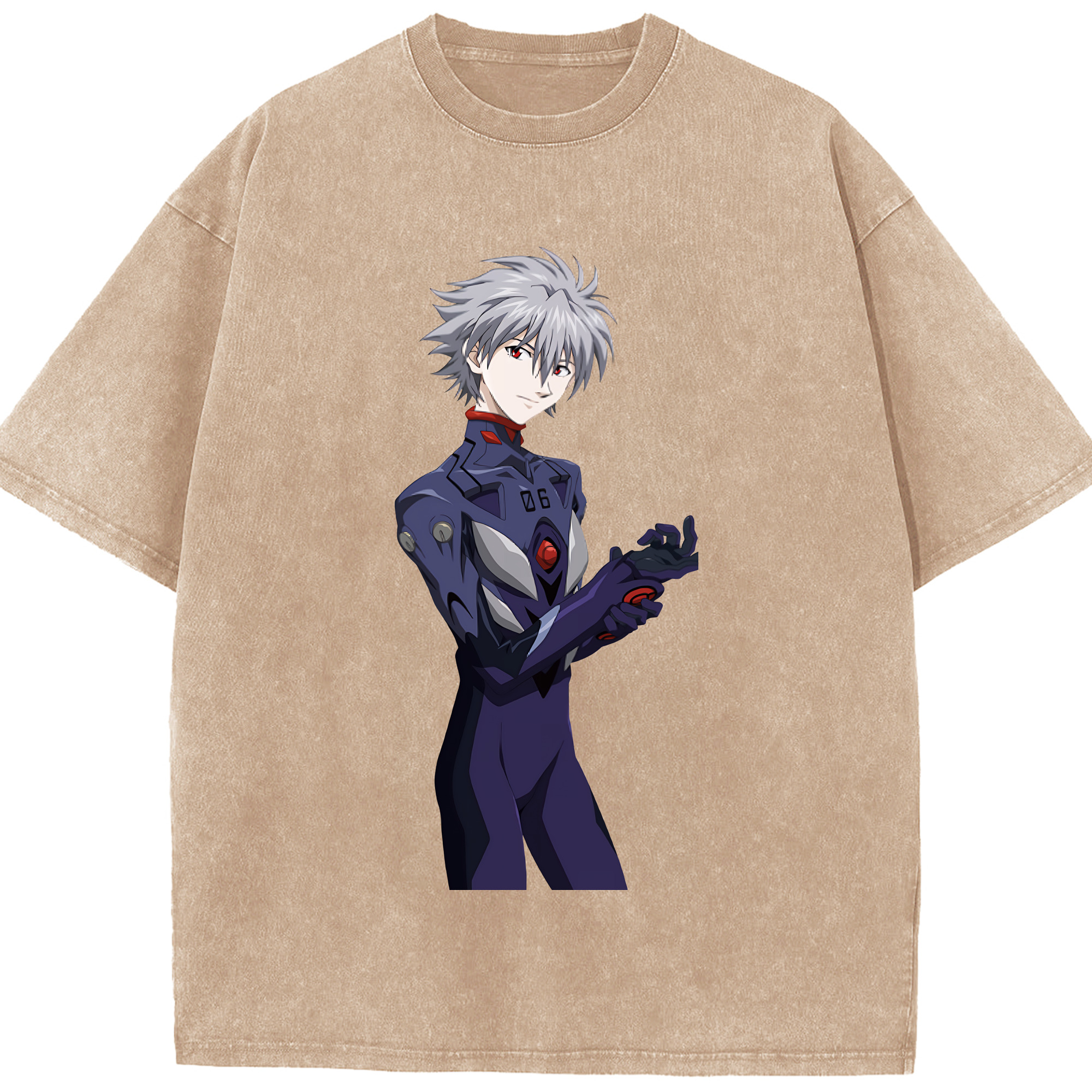 （画像用） EVA 新世紀エヴァンゲリオン 綿100% ヴィンテージ風 半袖Tシャツ（フロントプリント）