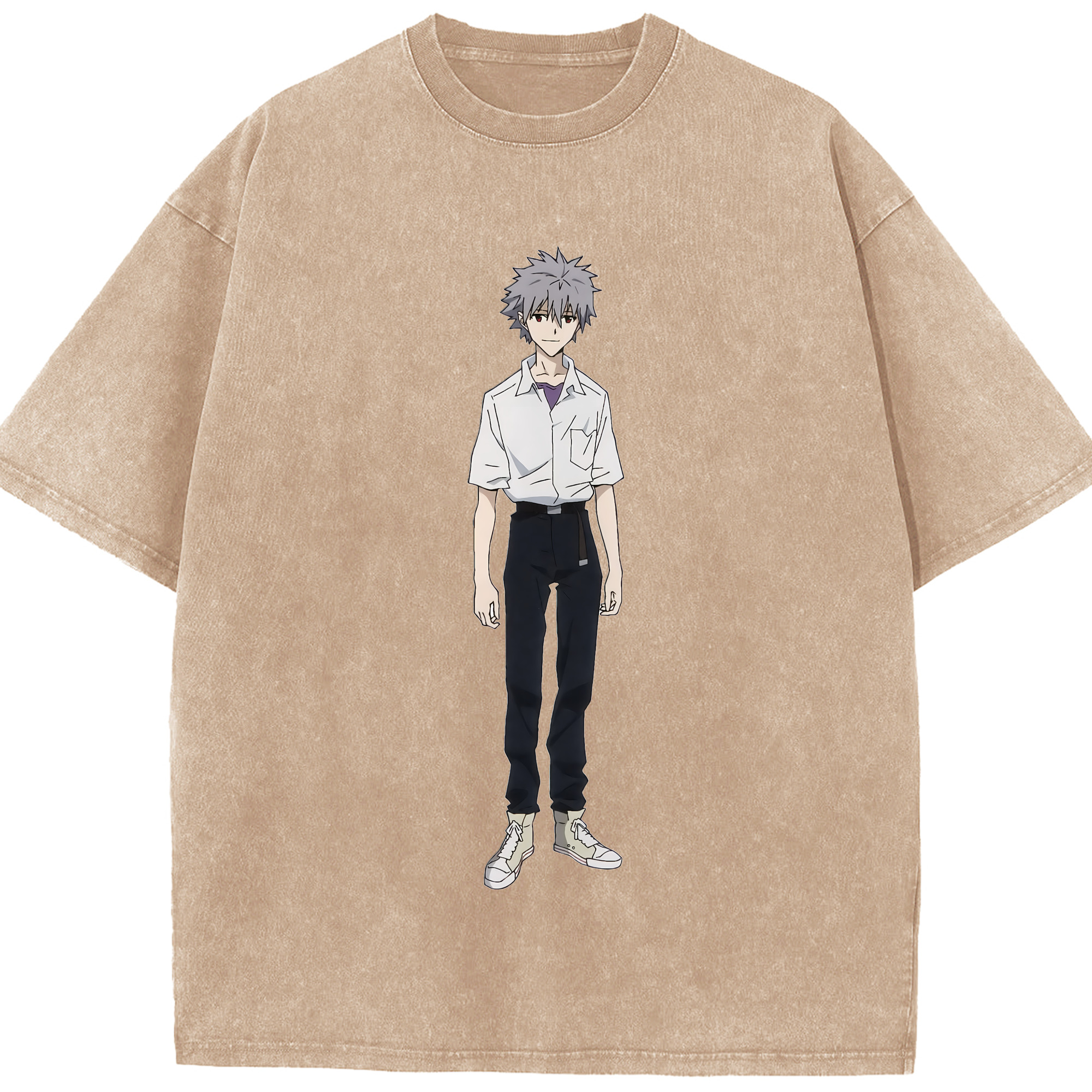 （画像用） EVA 新世紀エヴァンゲリオン 綿100% ヴィンテージ風 半袖Tシャツ（フロントプリント）