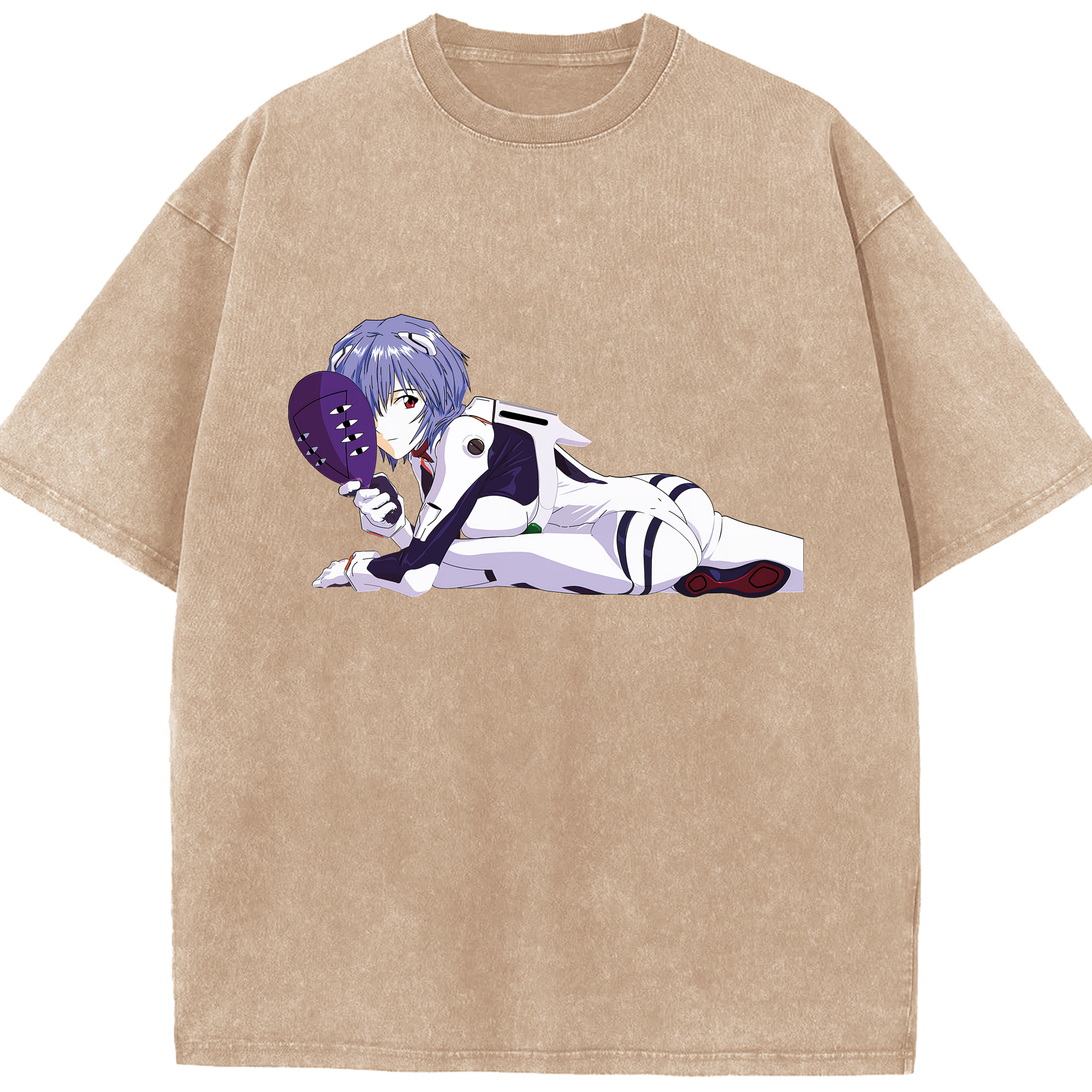 （画像用） EVA 新世紀エヴァンゲリオン 綿100% ヴィンテージ風 半袖Tシャツ（フロントプリント）