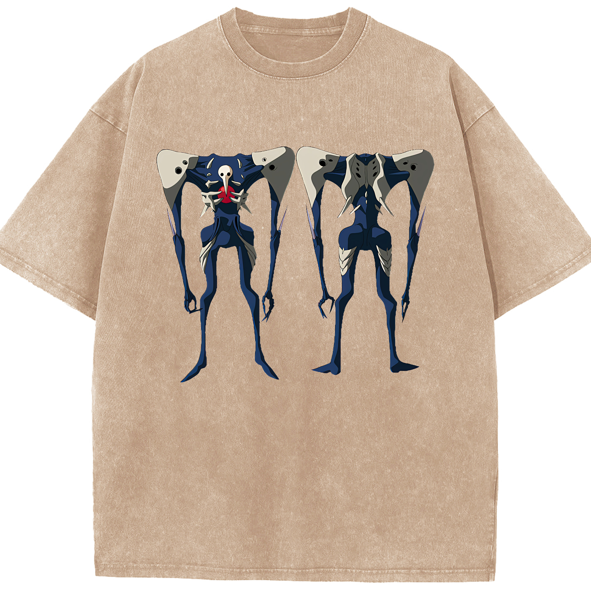 （画像用） EVA 新世紀エヴァンゲリオン 綿100% ヴィンテージ風 半袖Tシャツ（フロントプリント）