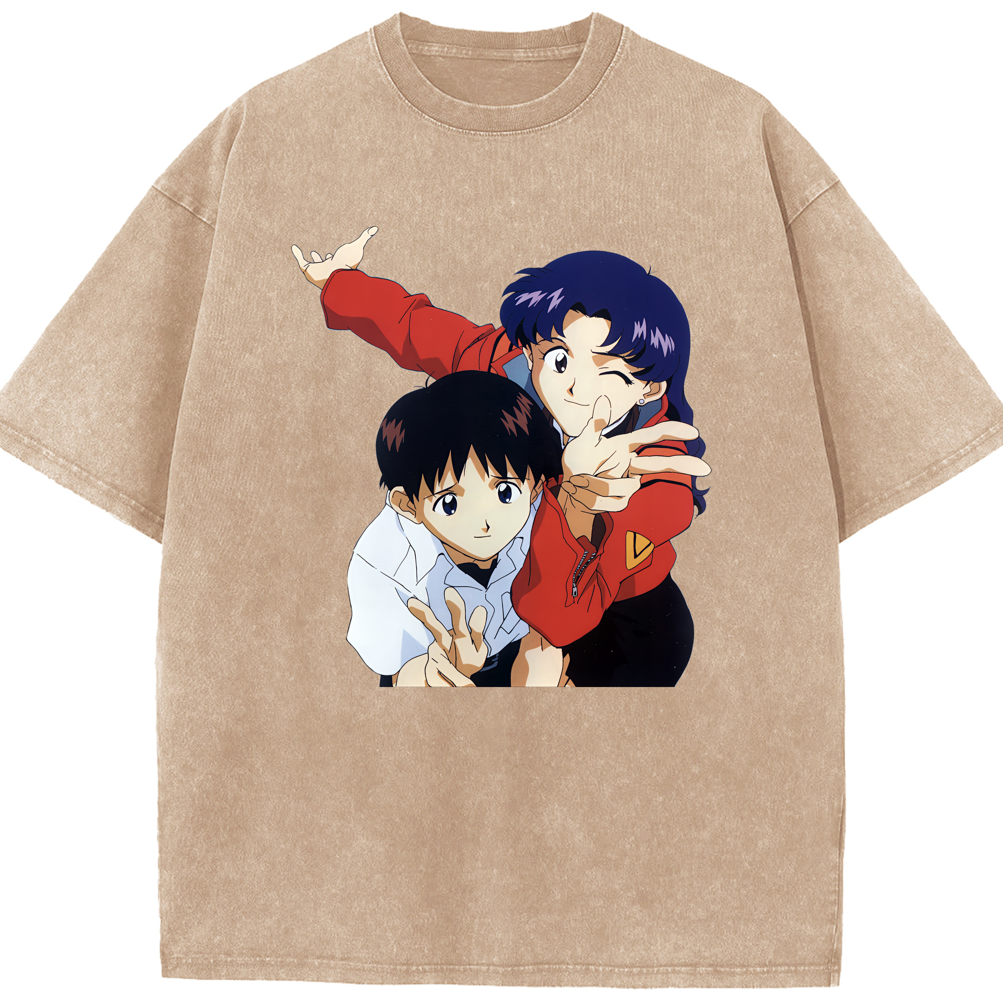 （画像用） EVA 新世紀エヴァンゲリオン 綿100% ヴィンテージ風 半袖Tシャツ（フロントプリント）