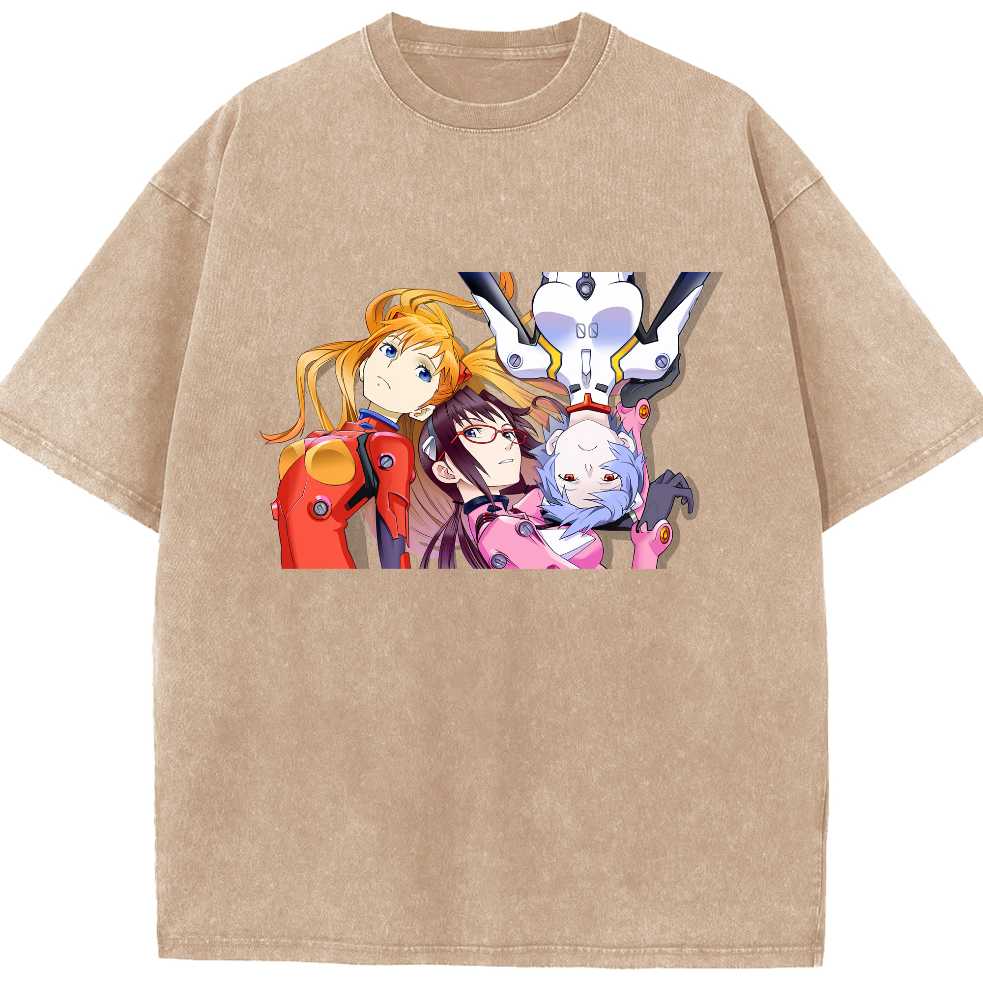 （画像用） EVA 新世紀エヴァンゲリオン 綿100% ヴィンテージ風 半袖Tシャツ（フロントプリント）
