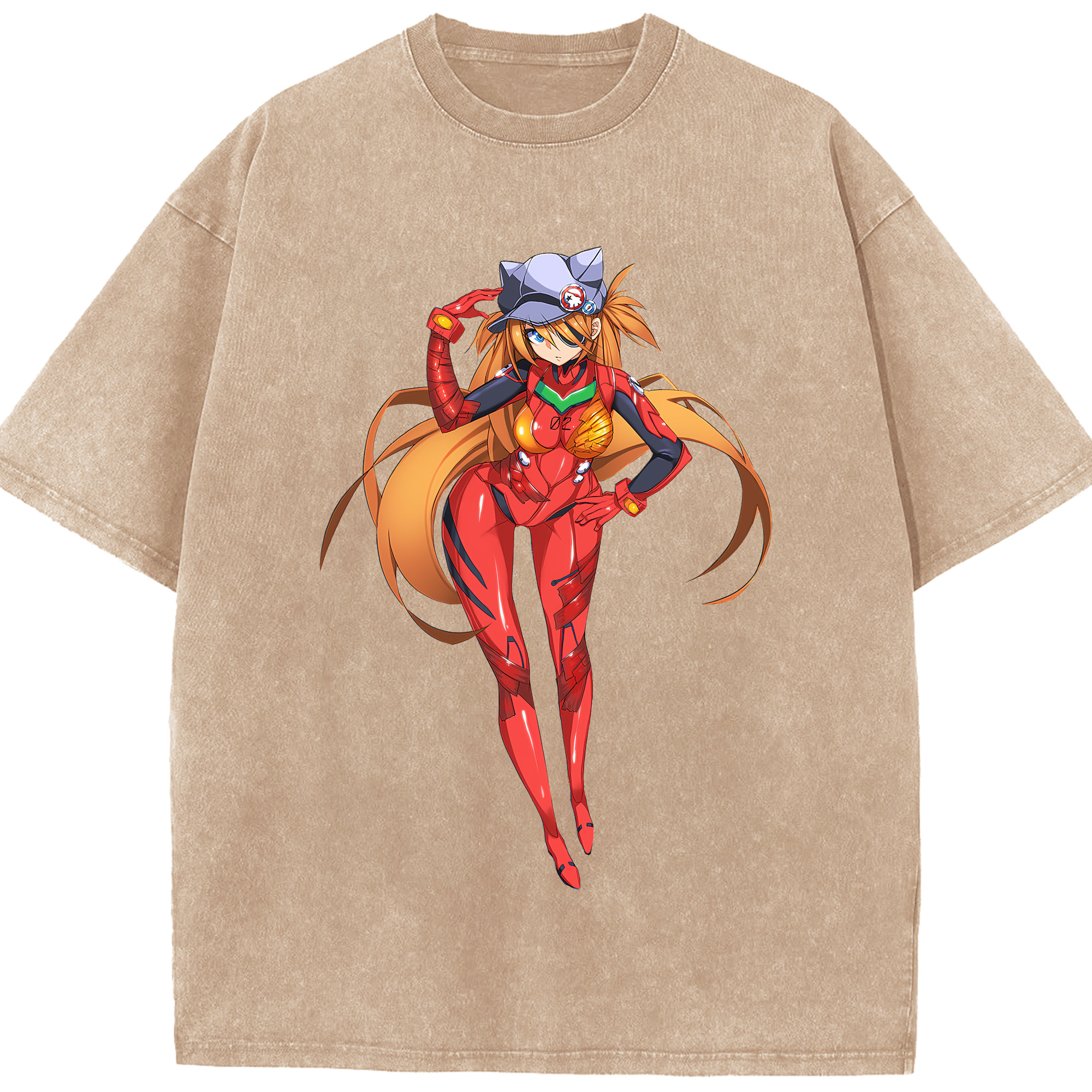 （画像用） EVA 新世紀エヴァンゲリオン 綿100% ヴィンテージ風 半袖Tシャツ（フロントプリント）
