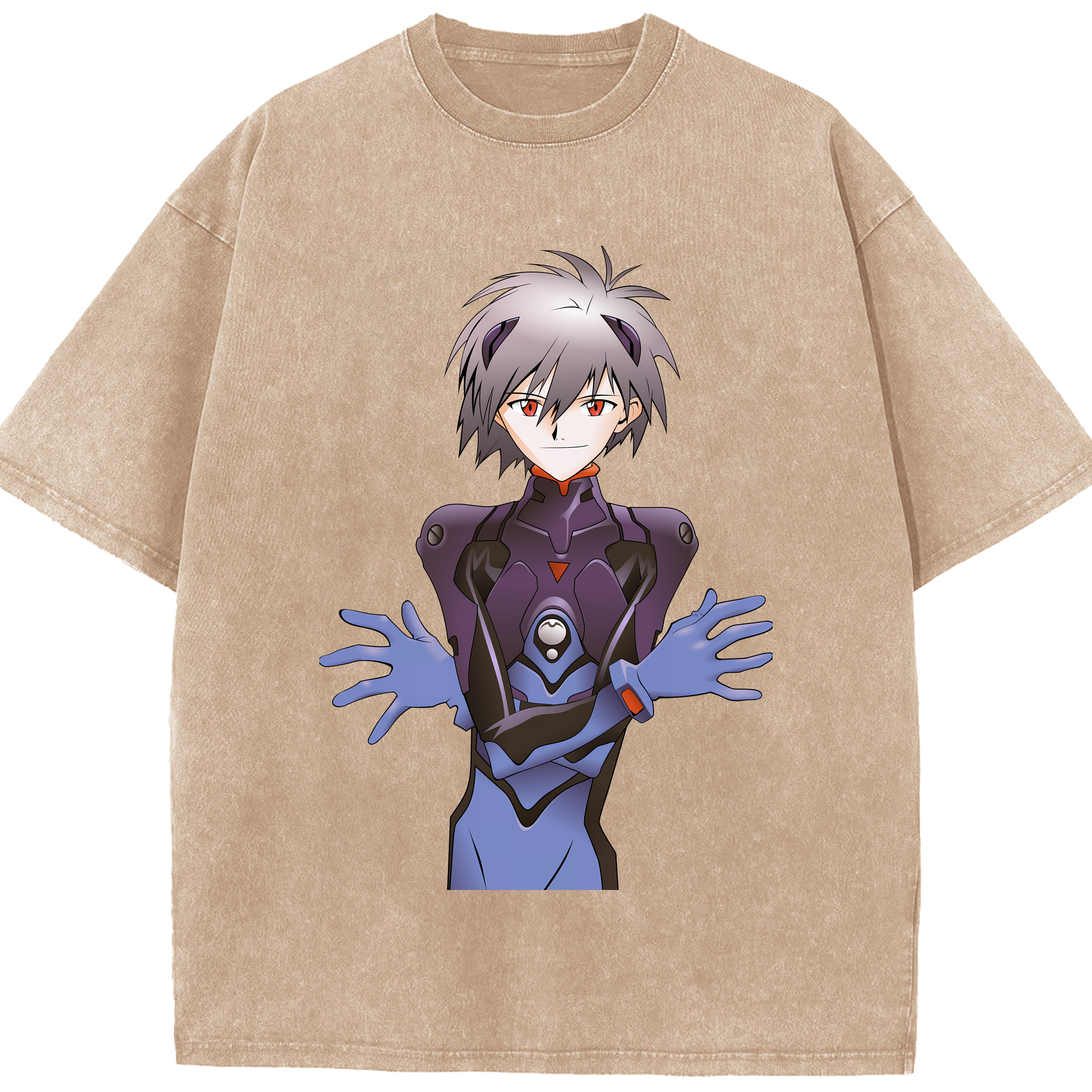 （画像用） EVA 新世紀エヴァンゲリオン 綿100% ヴィンテージ風 半袖Tシャツ（フロントプリント）