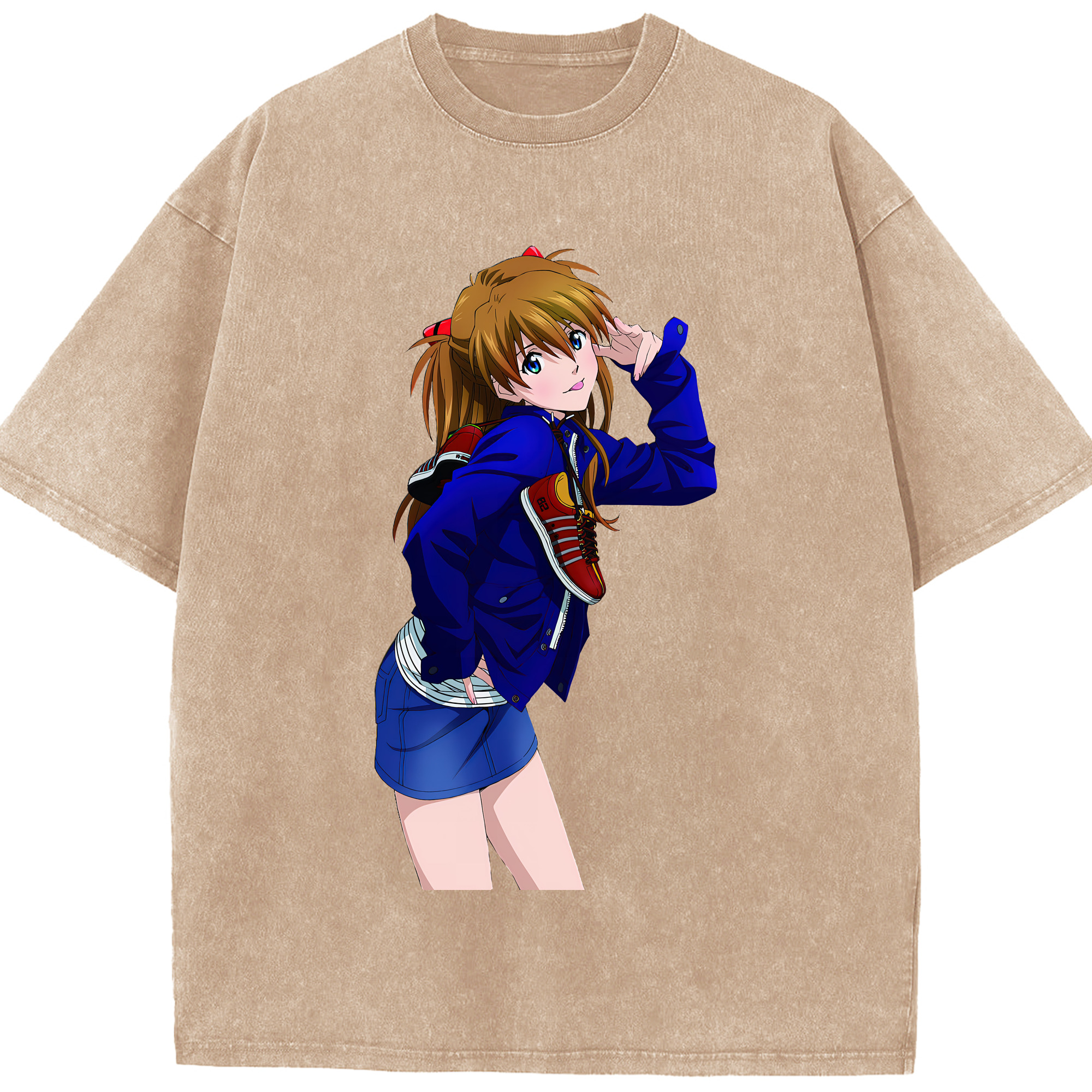 （画像用） EVA 新世紀エヴァンゲリオン 綿100% ヴィンテージ風 半袖Tシャツ（フロントプリント）