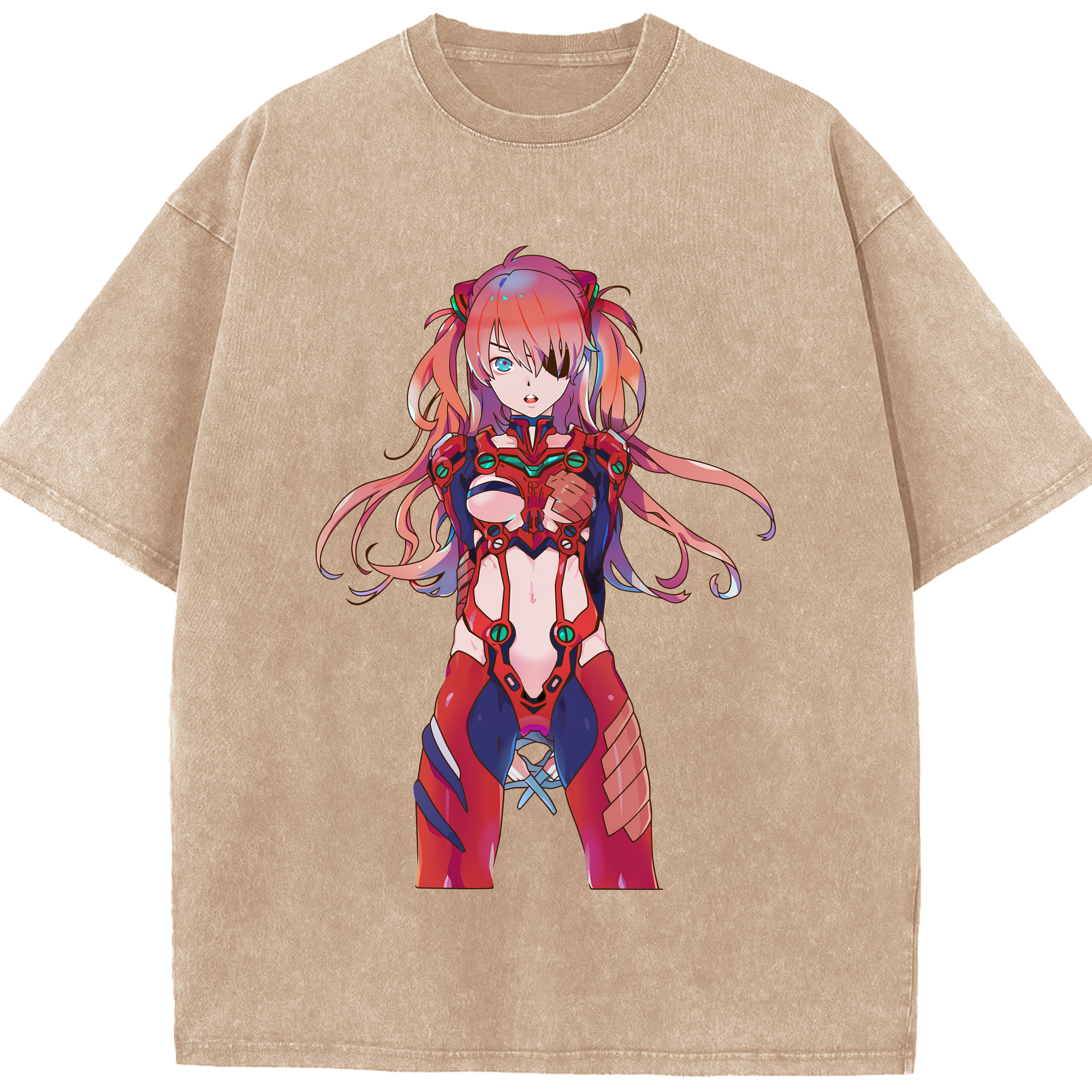 （画像用） EVA 新世紀エヴァンゲリオン 綿100% ヴィンテージ風 半袖Tシャツ（フロントプリント）