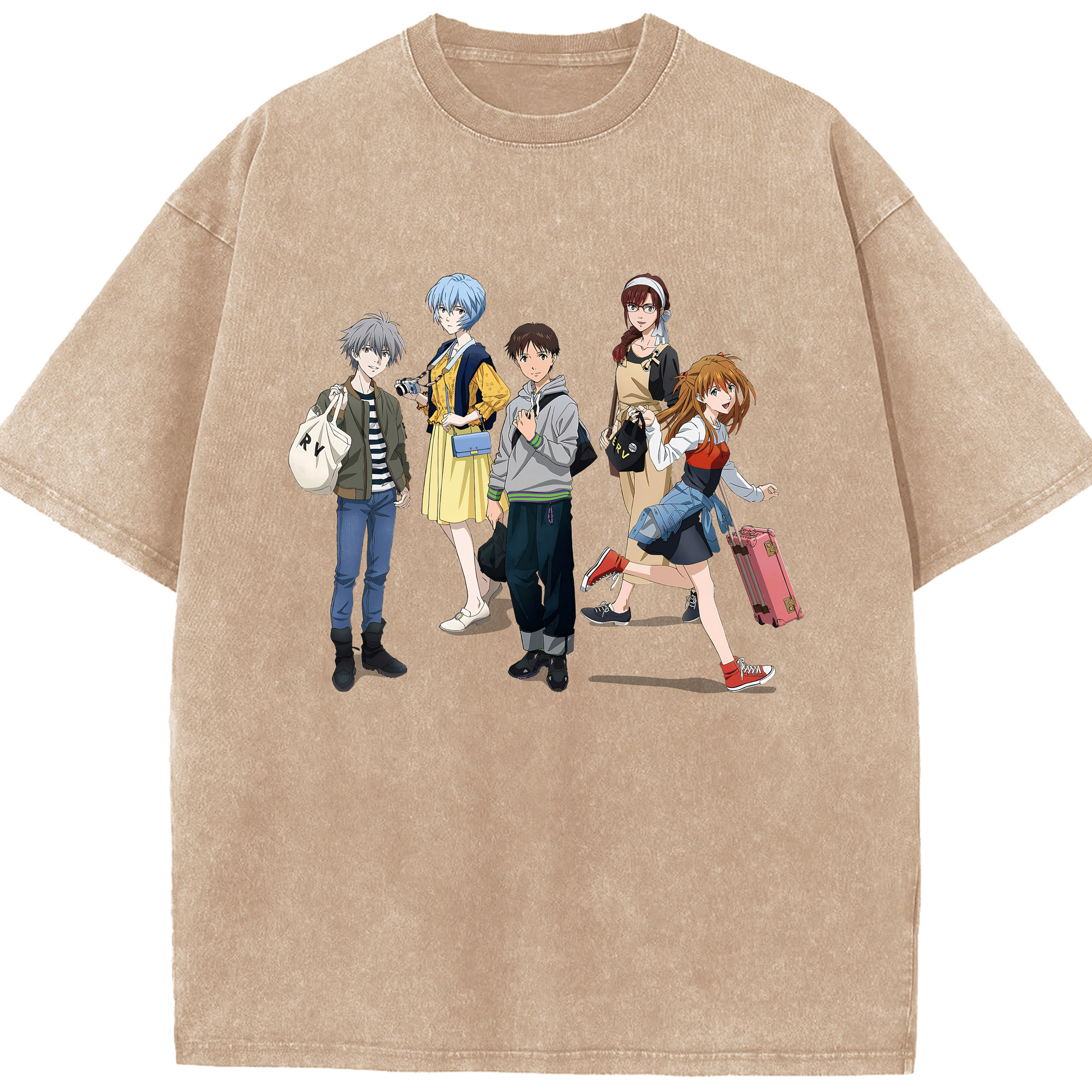 （画像用） EVA 新世紀エヴァンゲリオン 綿100% ヴィンテージ風 半袖Tシャツ（フロントプリント）