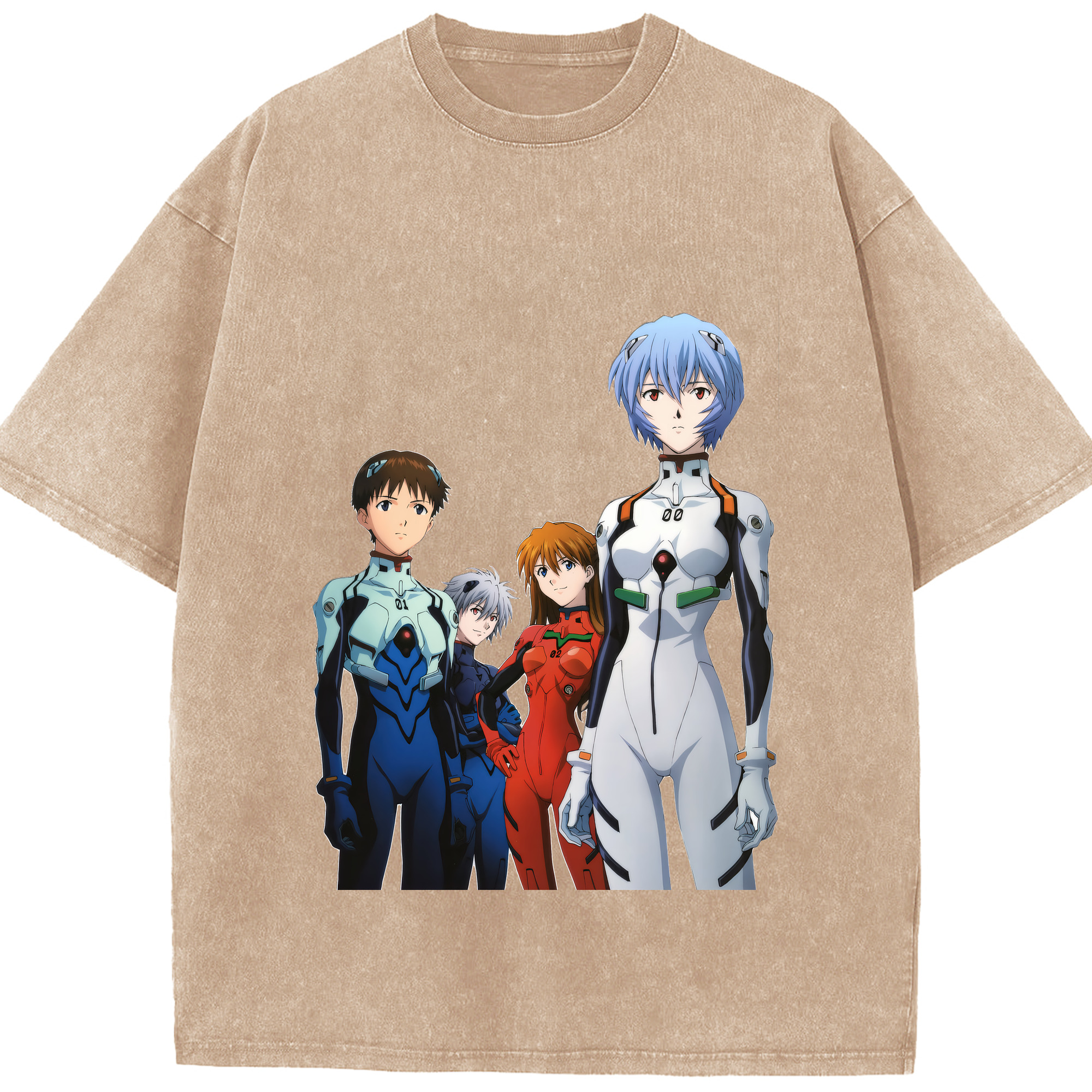 （画像用） EVA 新世紀エヴァンゲリオン 綿100% ヴィンテージ風 半袖Tシャツ（フロントプリント）