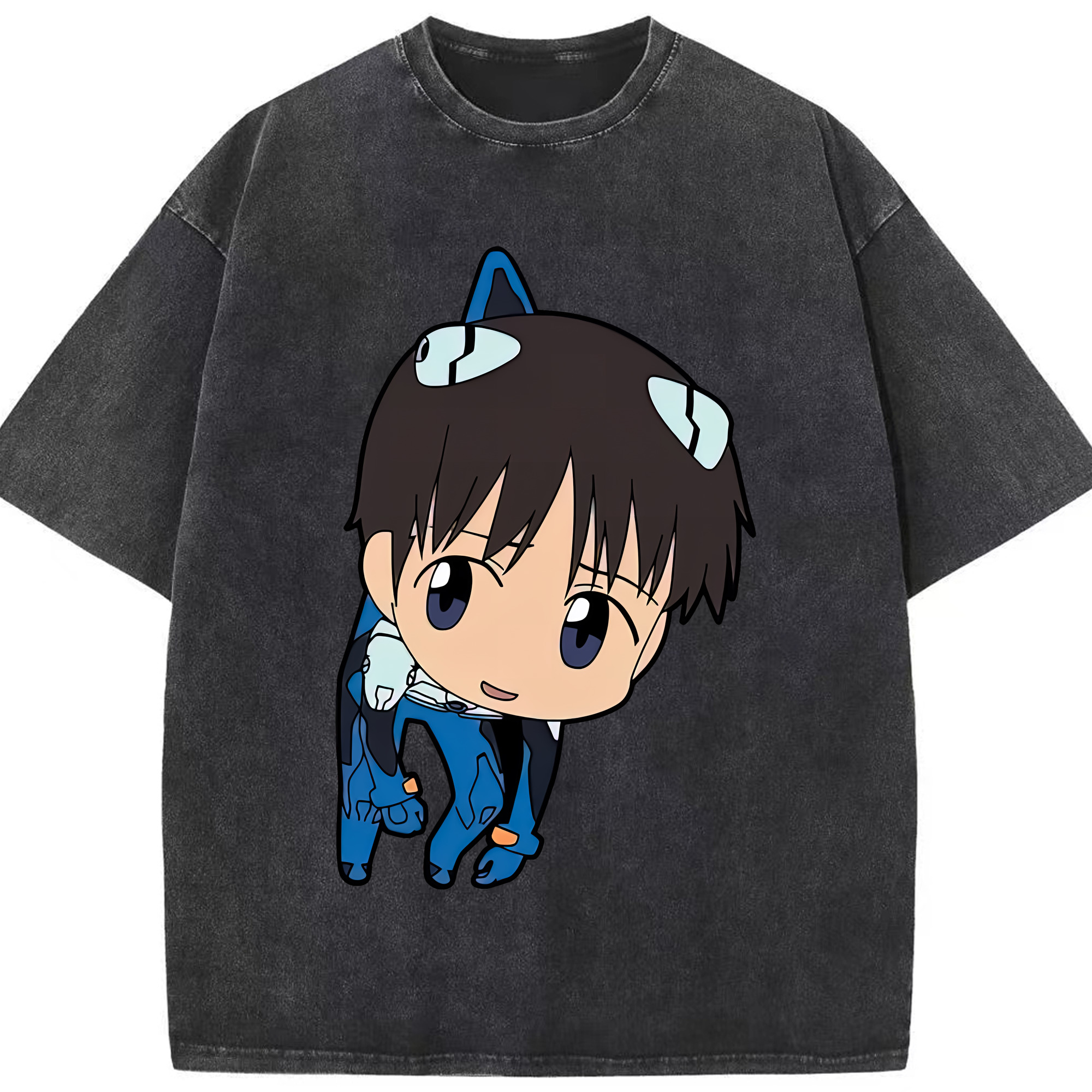 （画像用） EVA 新世紀エヴァンゲリオン 綿100% ヴィンテージ風 半袖Tシャツ（フロントプリント）