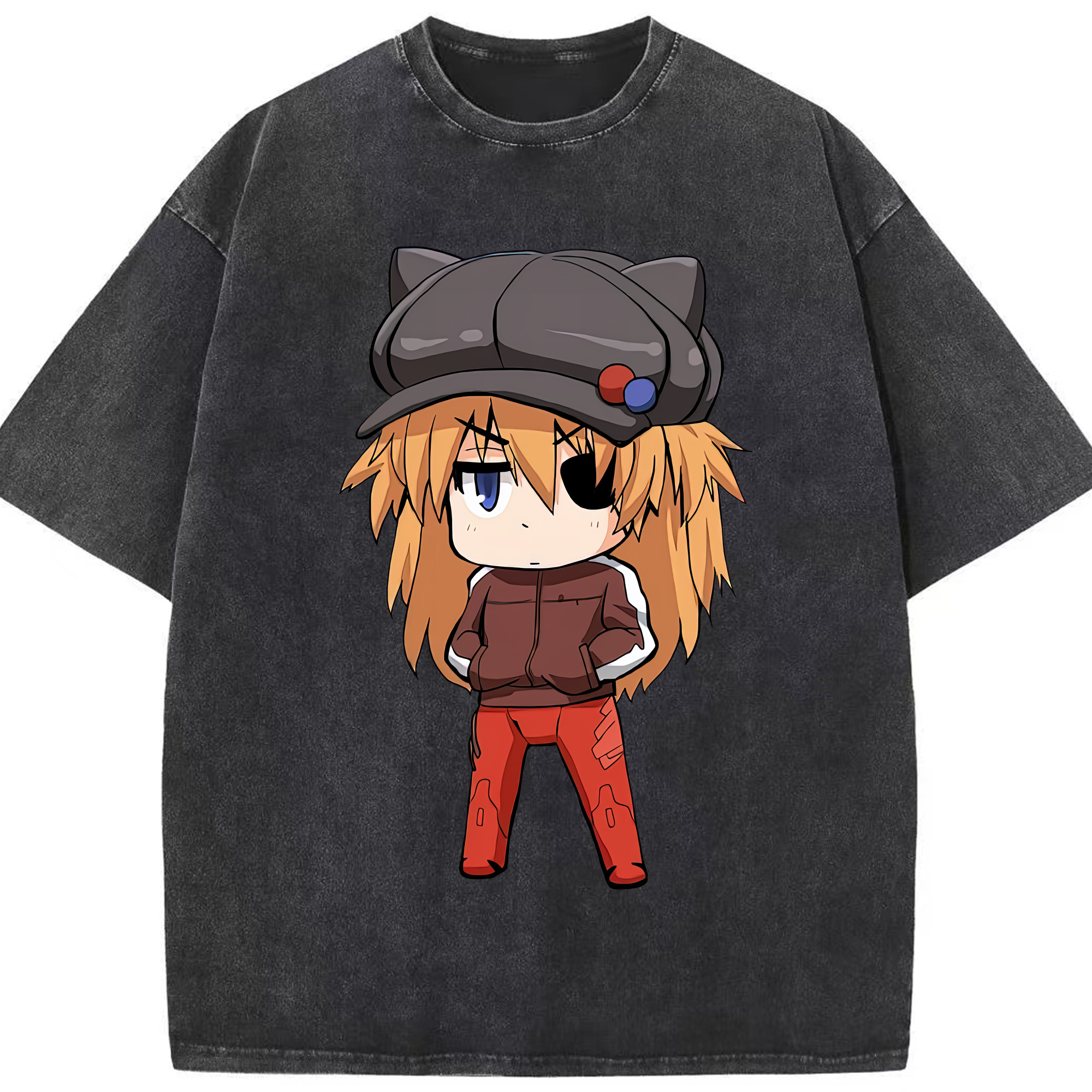 （画像用） EVA 新世紀エヴァンゲリオン 綿100% ヴィンテージ風 半袖Tシャツ（フロントプリント）